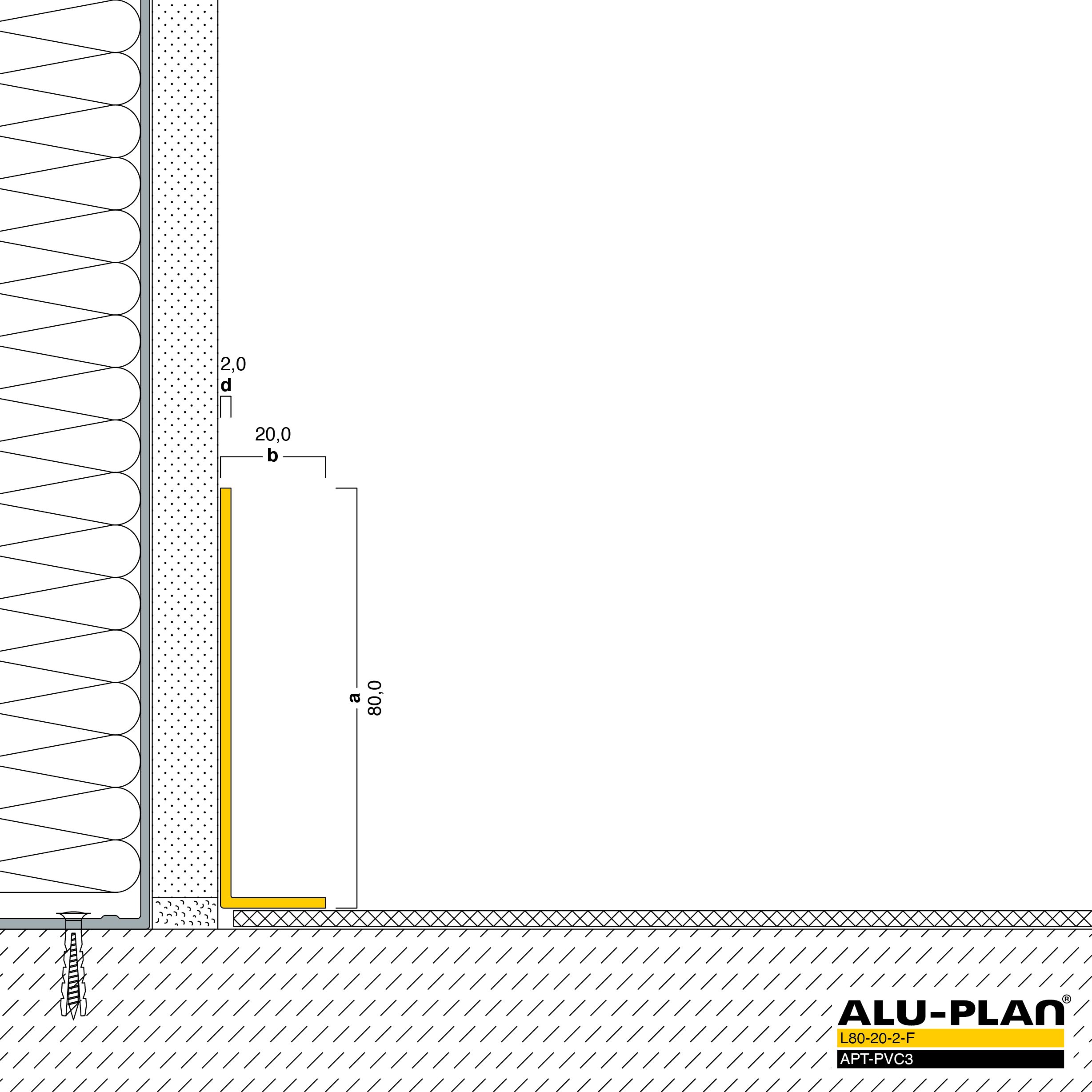 ALU-PLAN® Installation :: L80-20-2-F-APT-PVC3