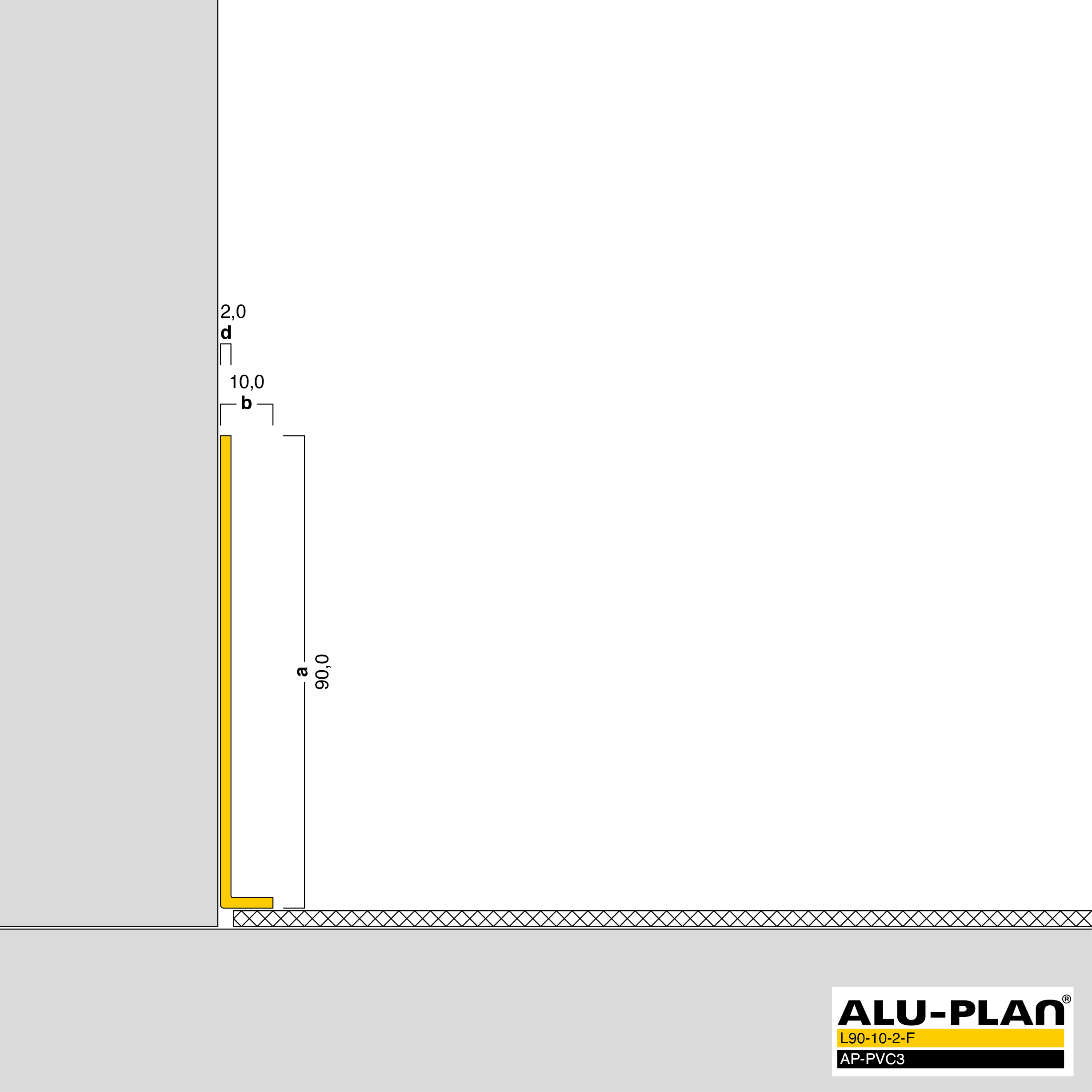ALU-PLAN® Installation :: L90-10-2-F-AP-PVC3