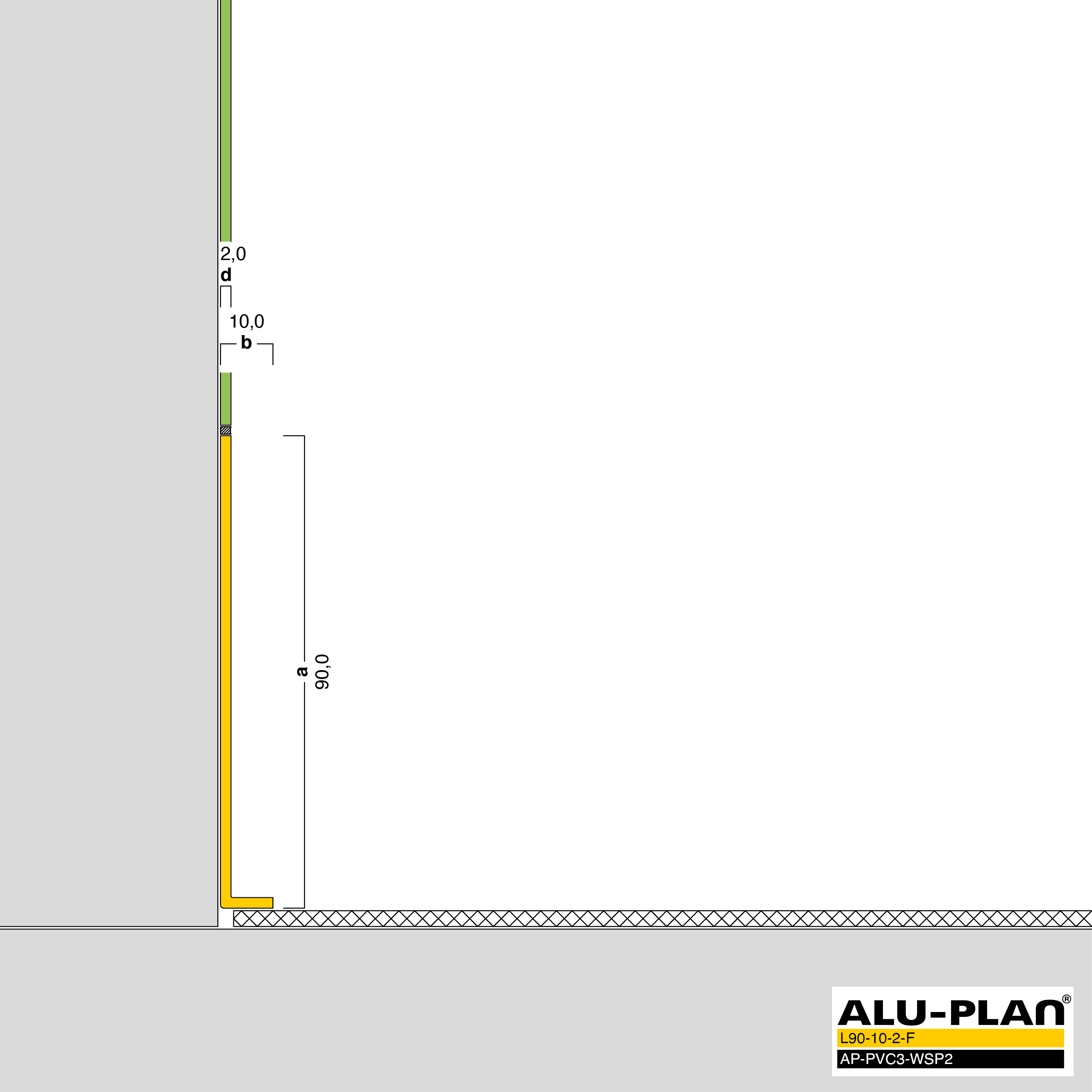 ALU-PLAN® Installation :: L90-10-2-F-AP-PVC3-WSP2