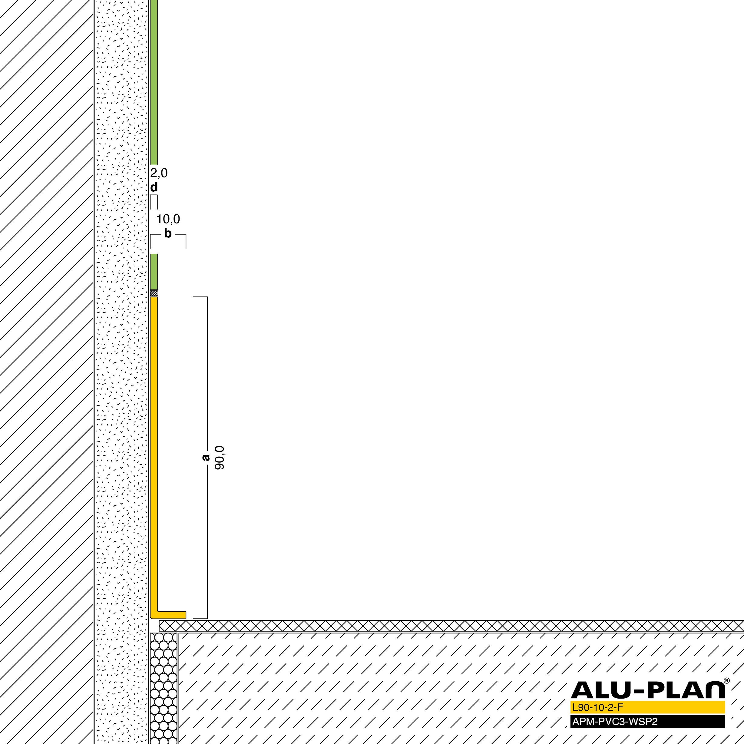 ALU-PLAN® Installation :: L90-10-2-F-APM-PVC3-WSP2