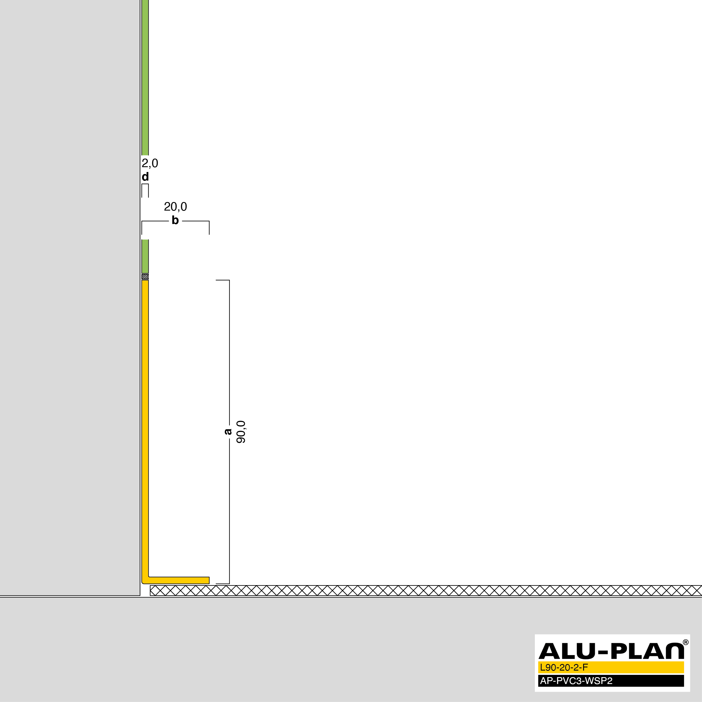 ALU-PLAN® Installation :: L90-20-2-F-AP-PVC3-WSP2
