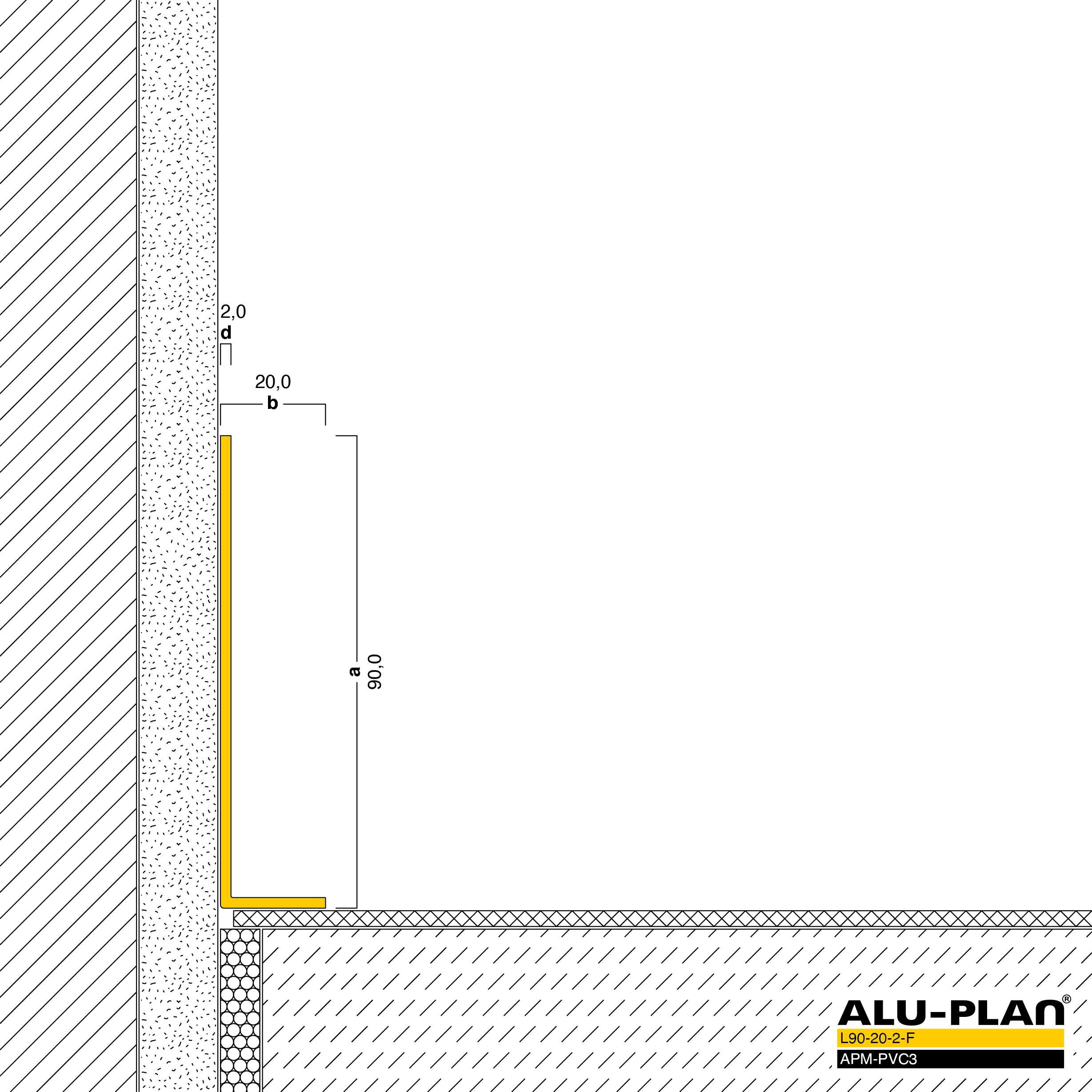 ALU-PLAN® Installation :: L90-20-2-F-APM-PVC3