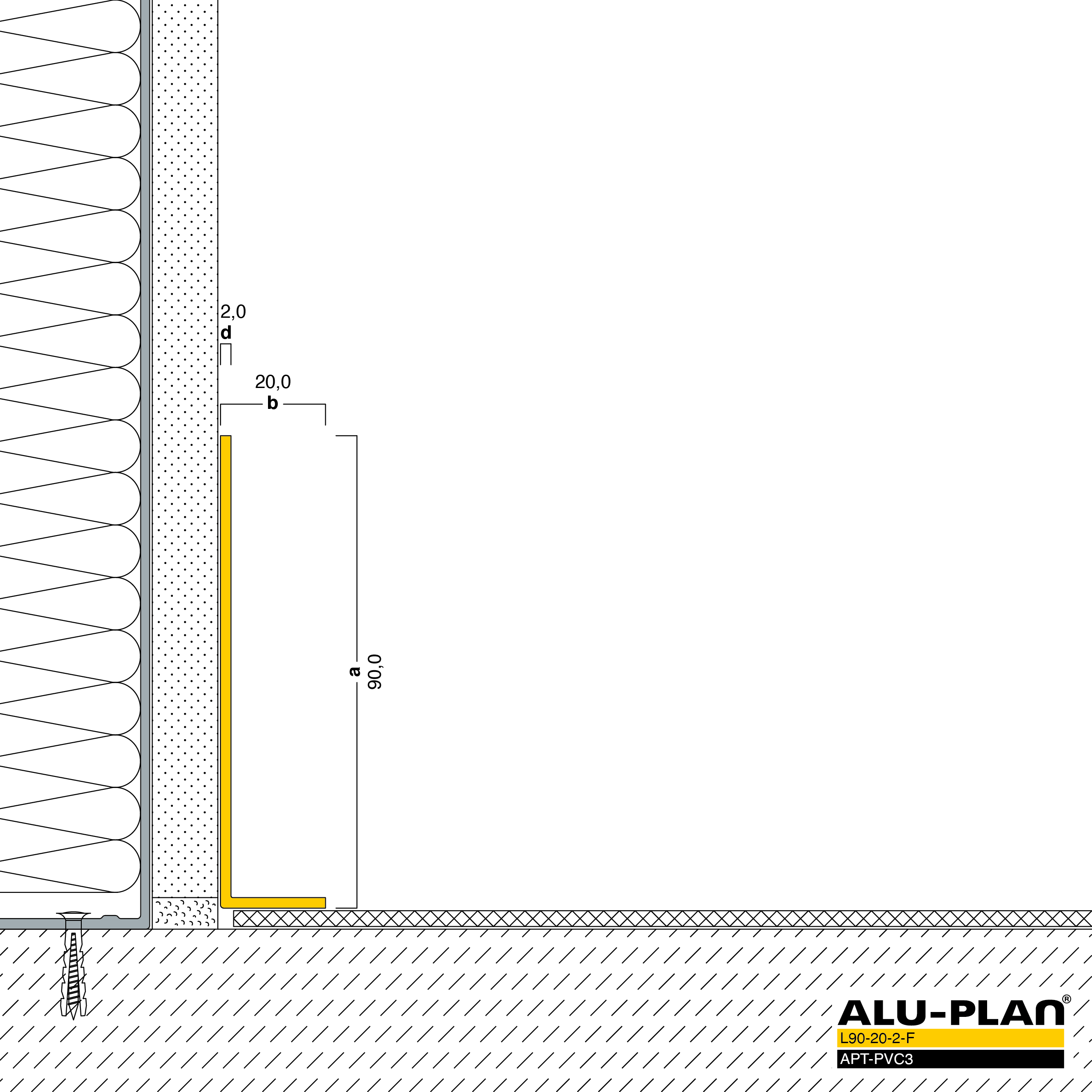 ALU-PLAN® Installation :: L90-20-2-F-APT-PVC3