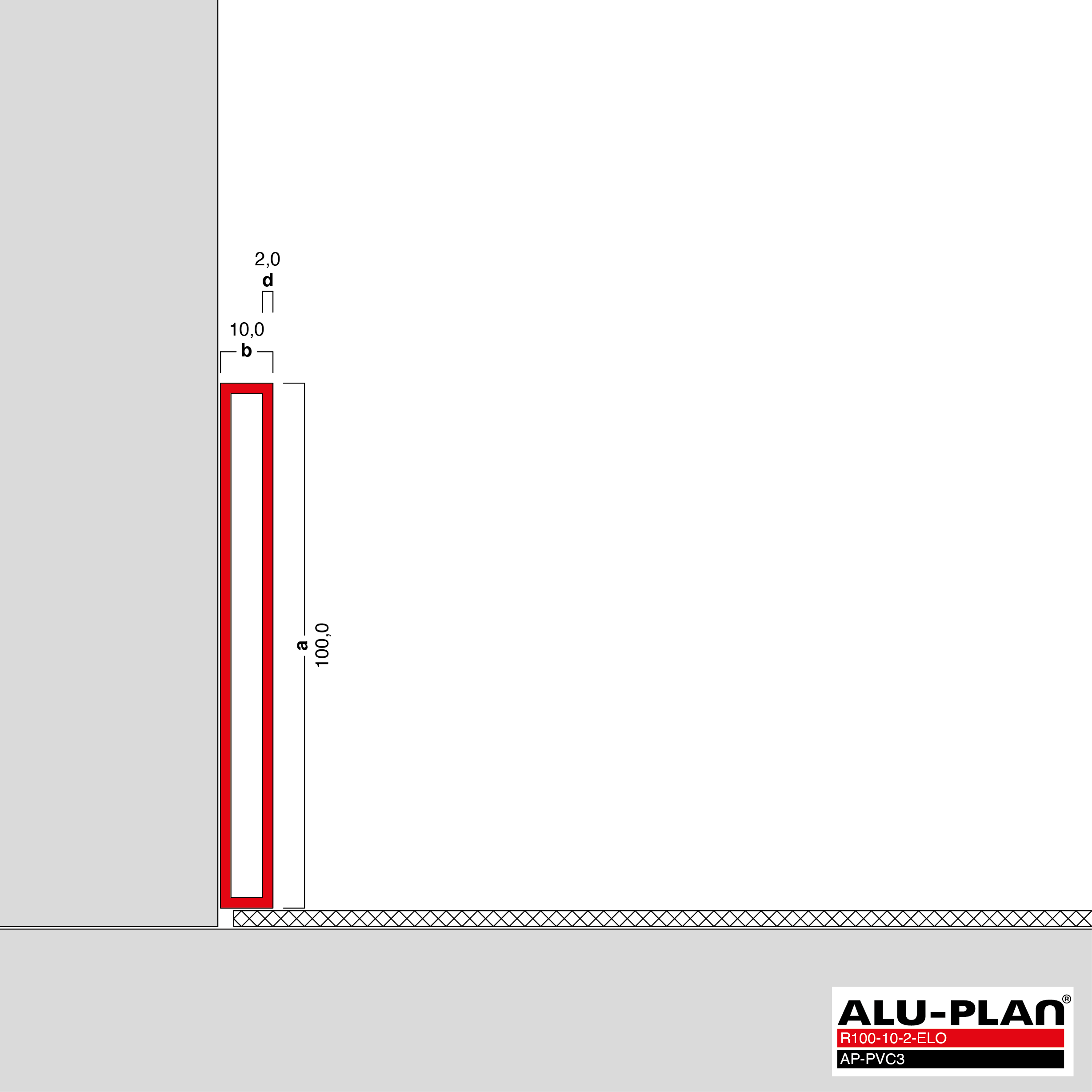 ALU-PLAN® Installation :: R100-10-2-ELO-AP-PVC3