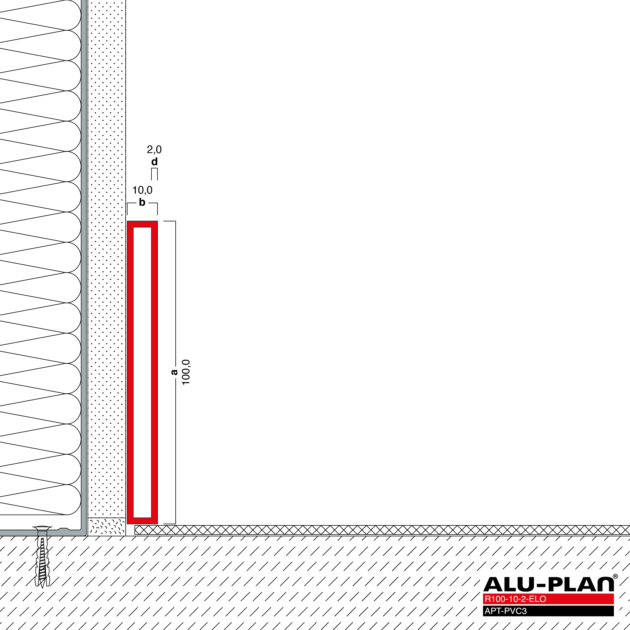 ALU-PLAN® Installation :: R100-10-2-ELO-APT-PVC3