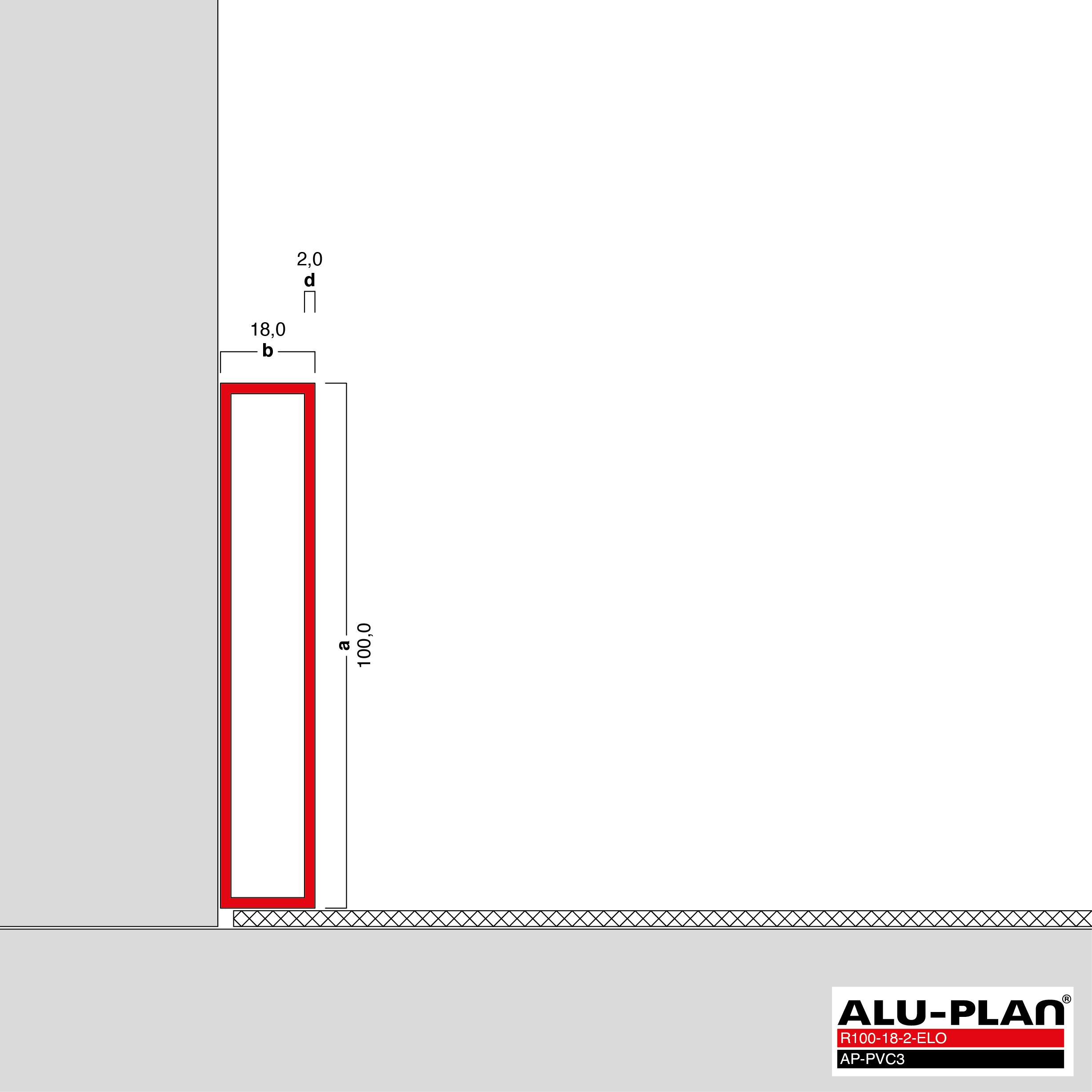 ALU-PLAN® Installation :: R100-18-2-ELO-AP-PVC3