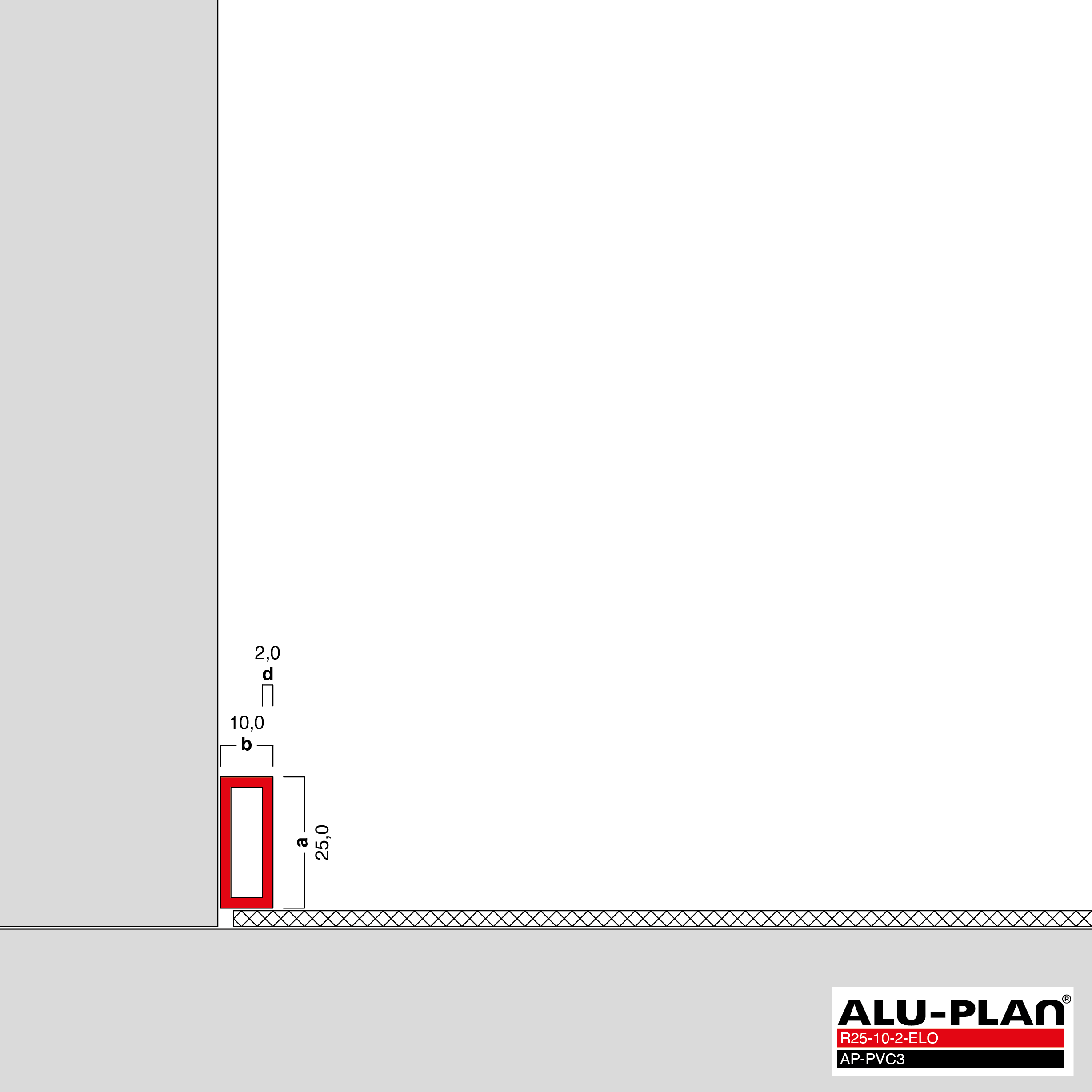 ALU-PLAN® Installation :: R25-10-2-ELO-AP-PVC3