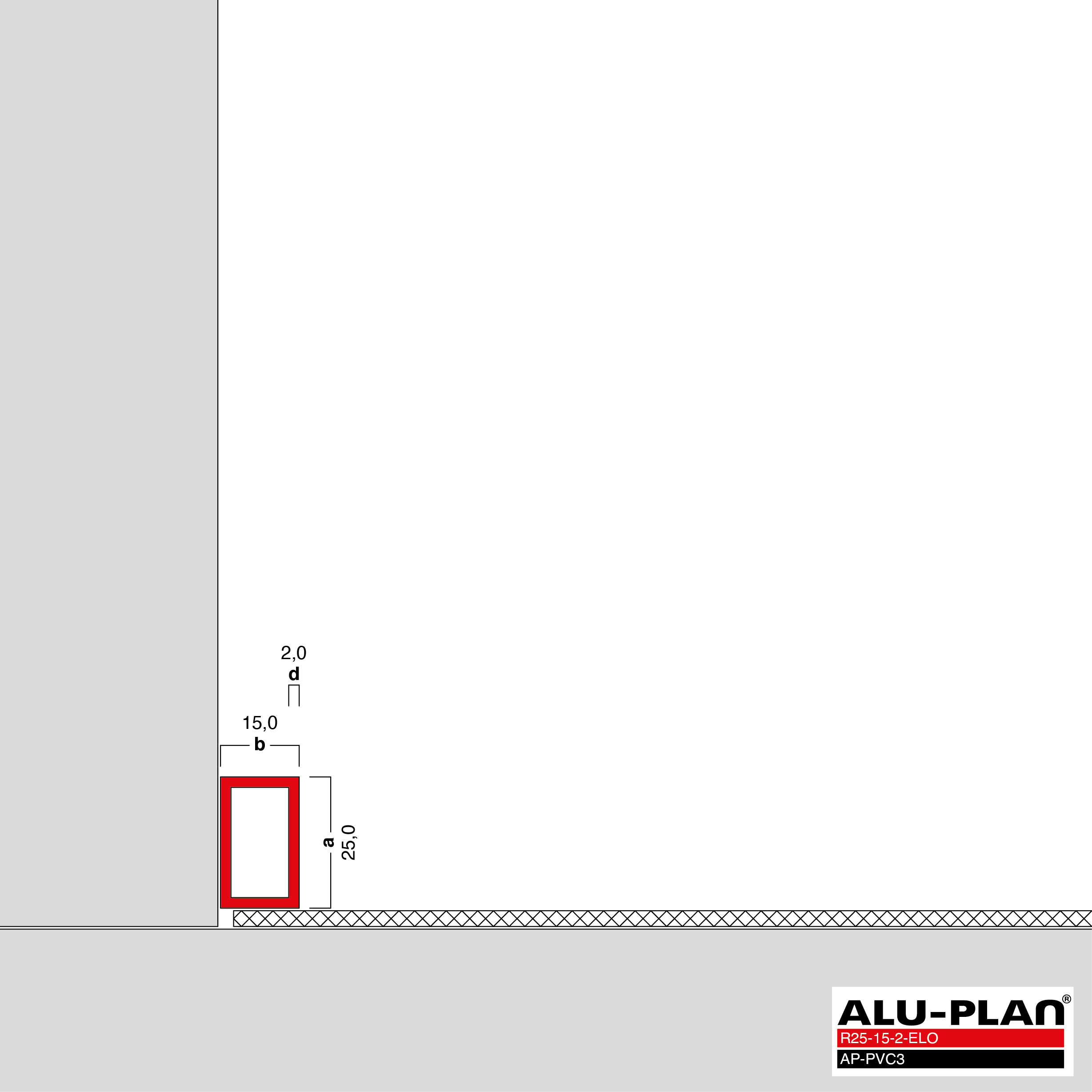 ALU-PLAN® Installation :: R25-15-2-ELO-AP-PVC3
