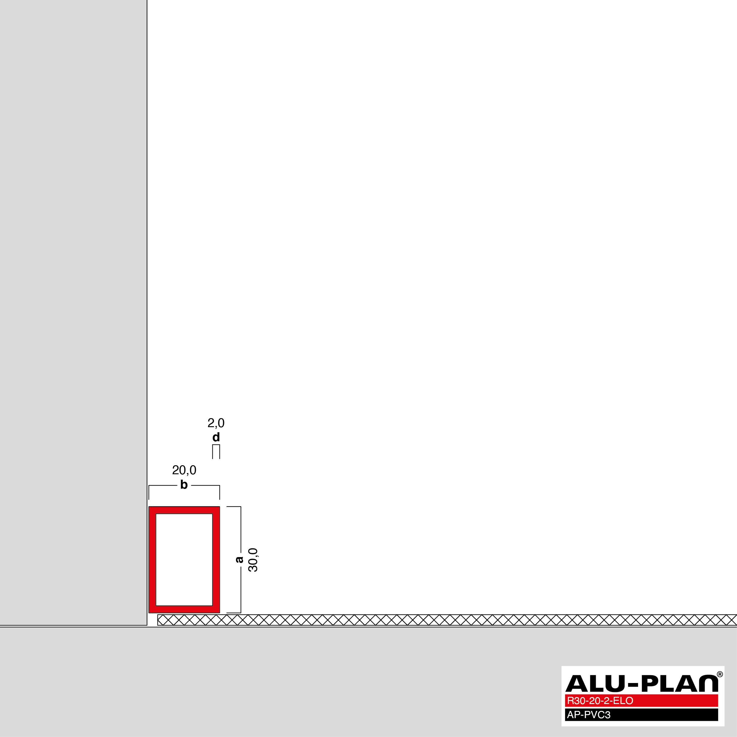 ALU-PLAN® Installation :: R30-20-2-ELO-AP-PVC3