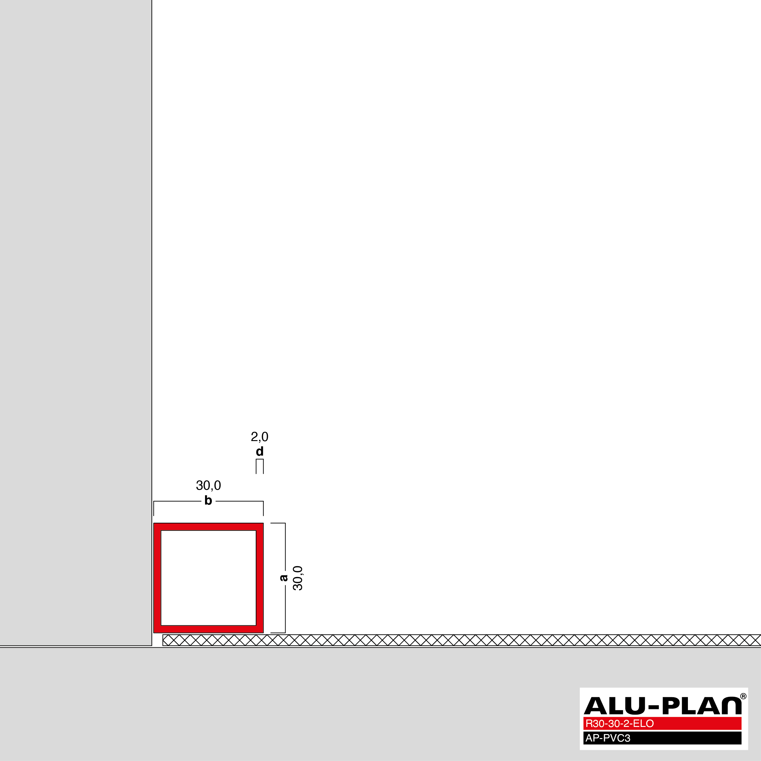 ALU-PLAN® Installation :: R30-30-2-ELO-AP-PVC3