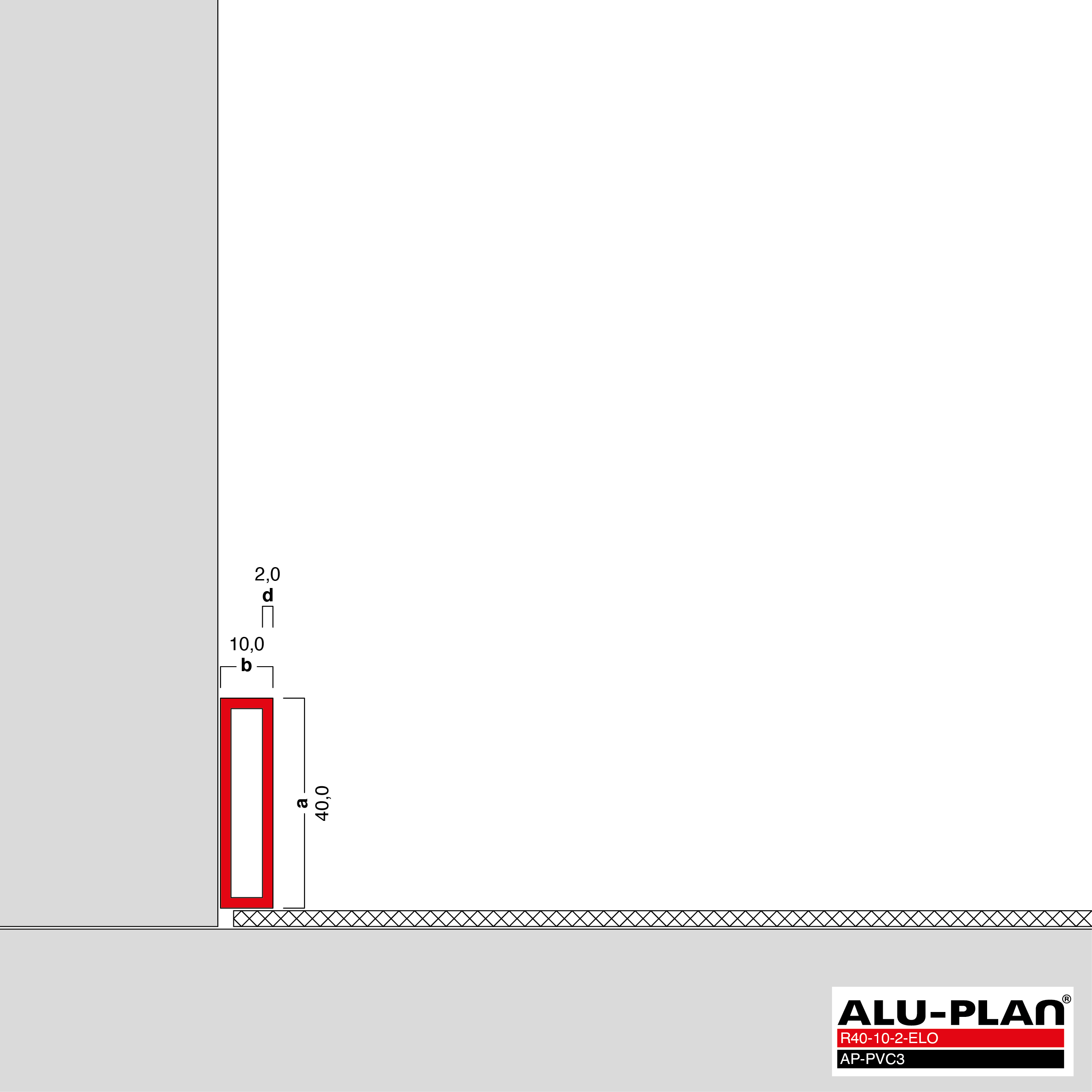 ALU-PLAN® Installation :: R40-10-2-ELO-AP-PVC3