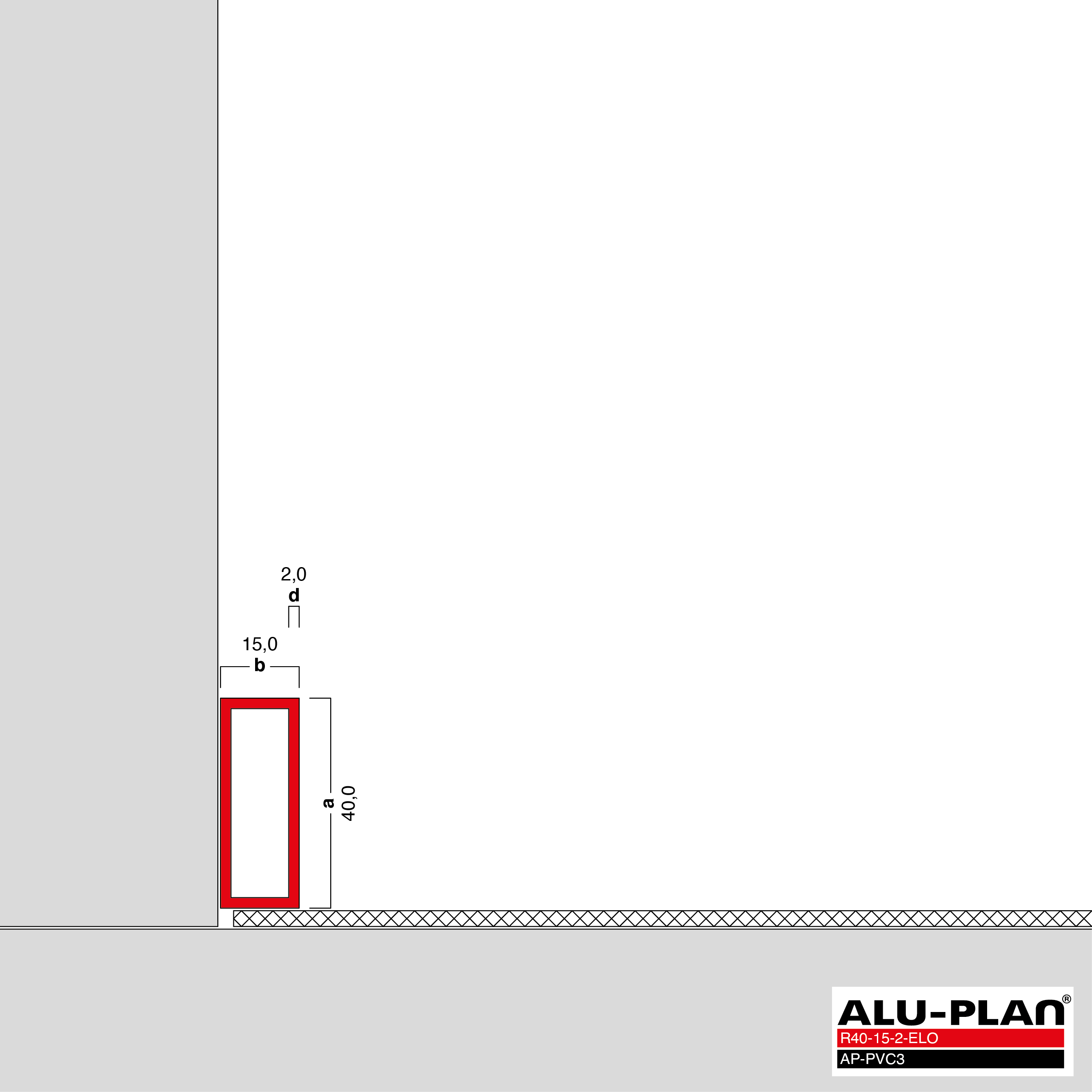 ALU-PLAN® Installation :: R40-15-2-ELO-AP-PVC3