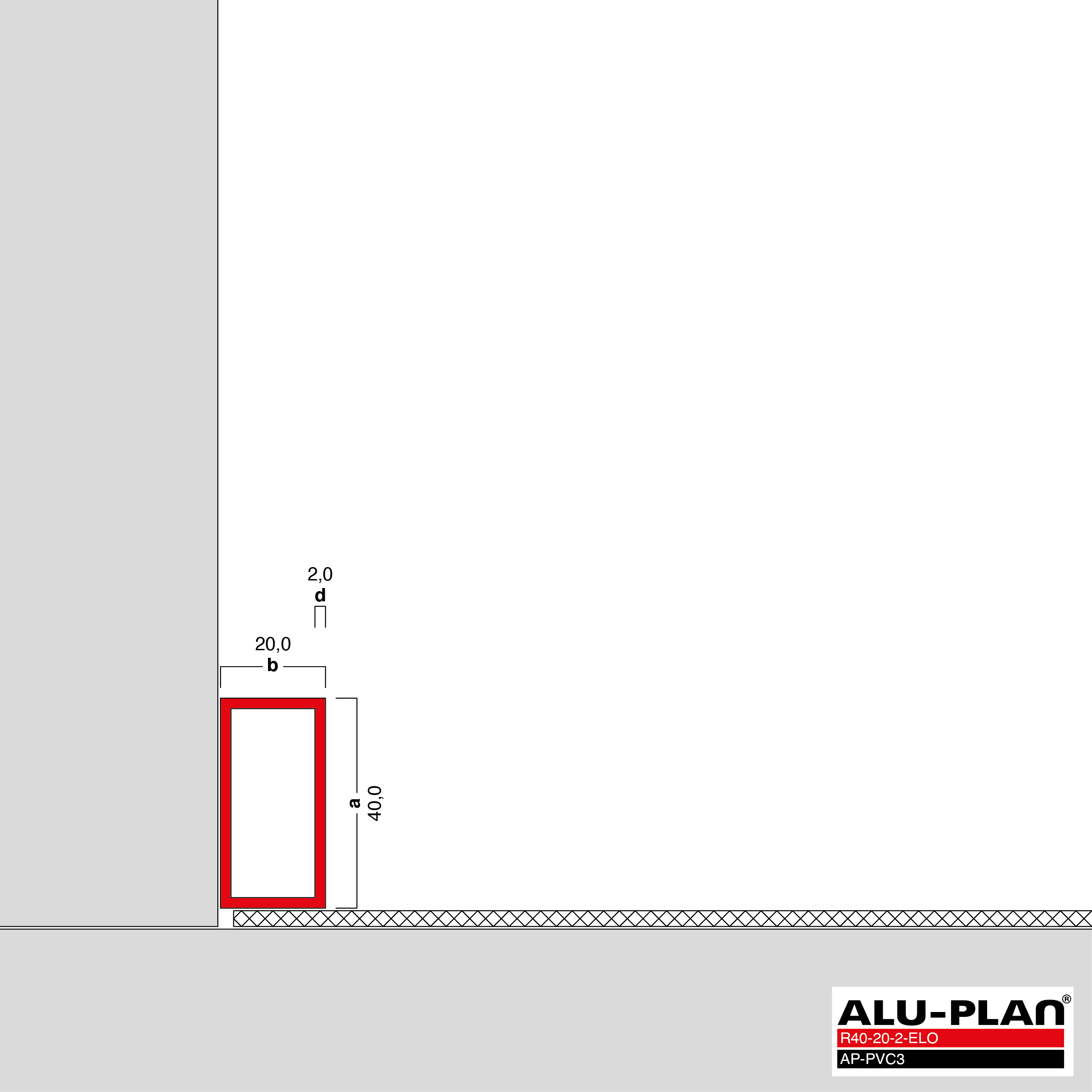 ALU-PLAN® Installation :: R40-20-2-ELO-AP-PVC3