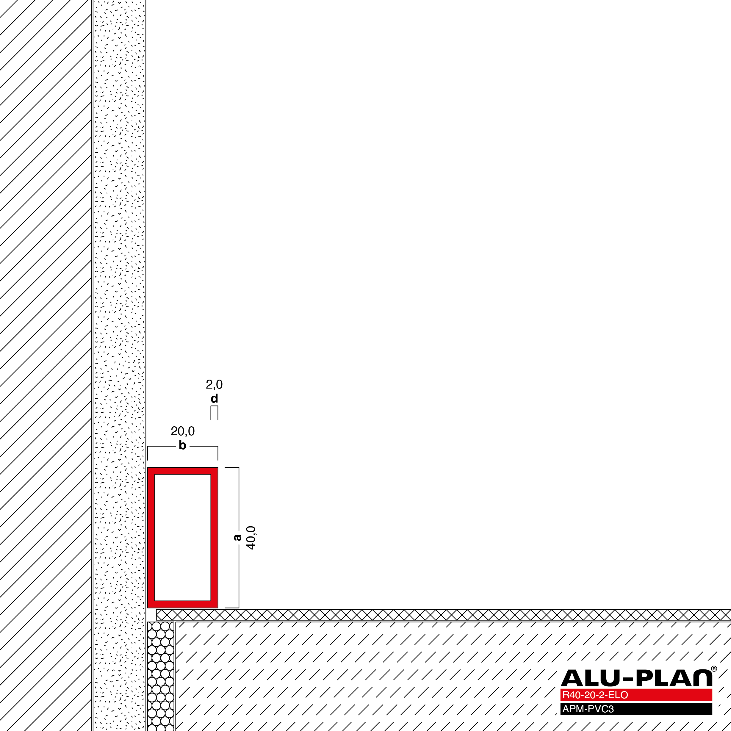 ALU-PLAN® Installation :: R40-20-2-ELO-APM-PVC3