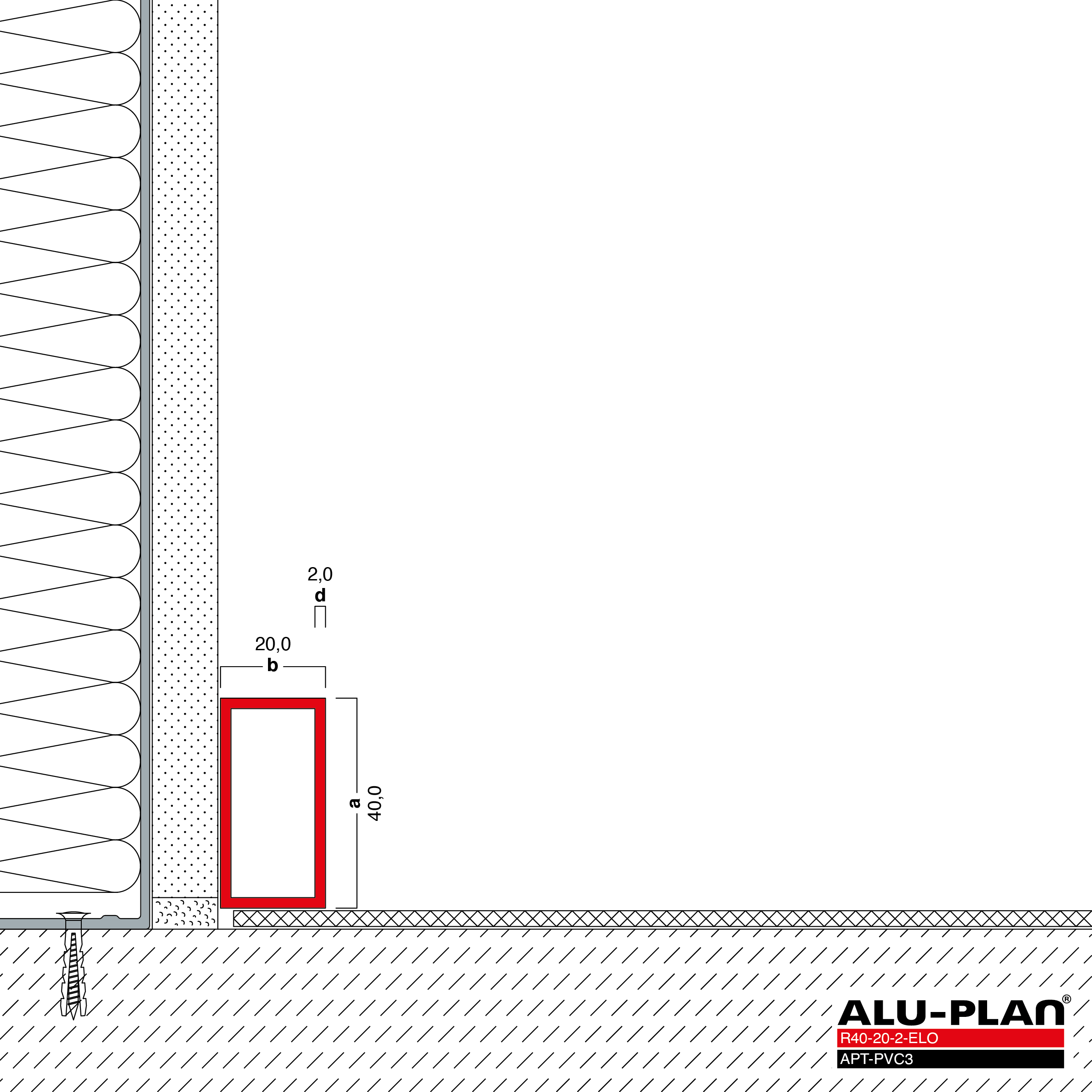 ALU-PLAN® Installation :: R40-20-2-ELO-APT-PVC3