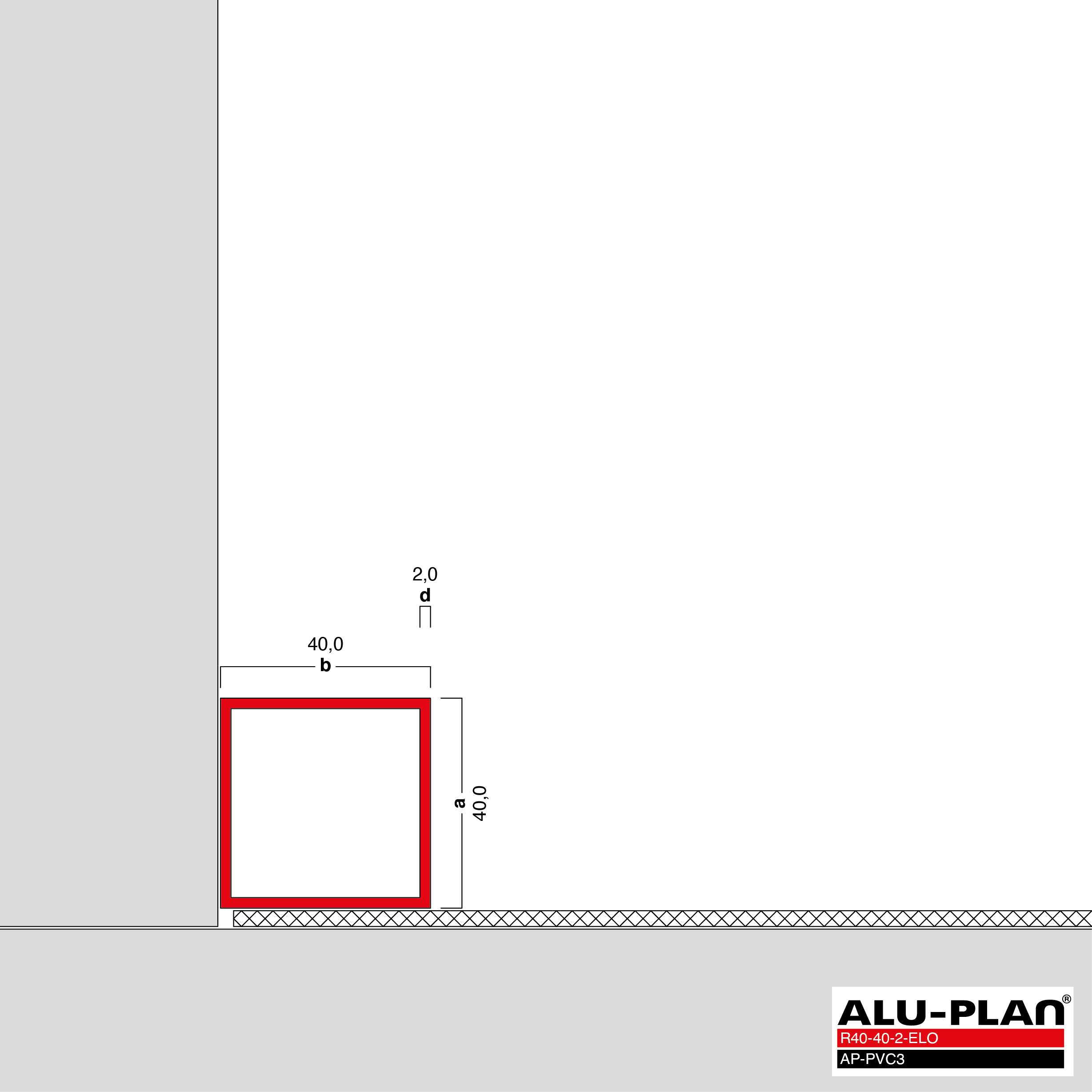 ALU-PLAN® Installation :: R40-40-2-ELO-AP-PVC3