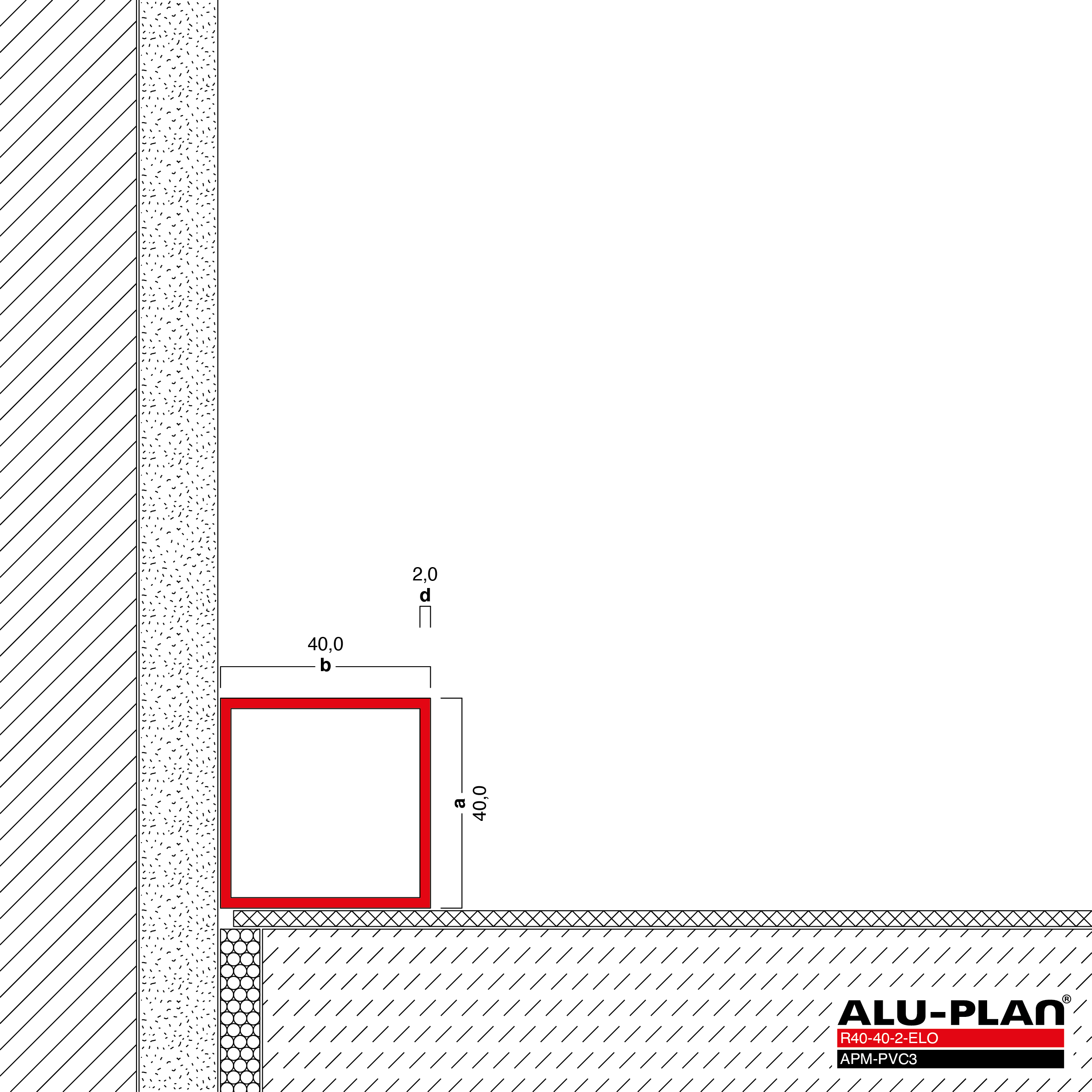 ALU-PLAN® Installation :: R40-40-2-ELO-APM-PVC3