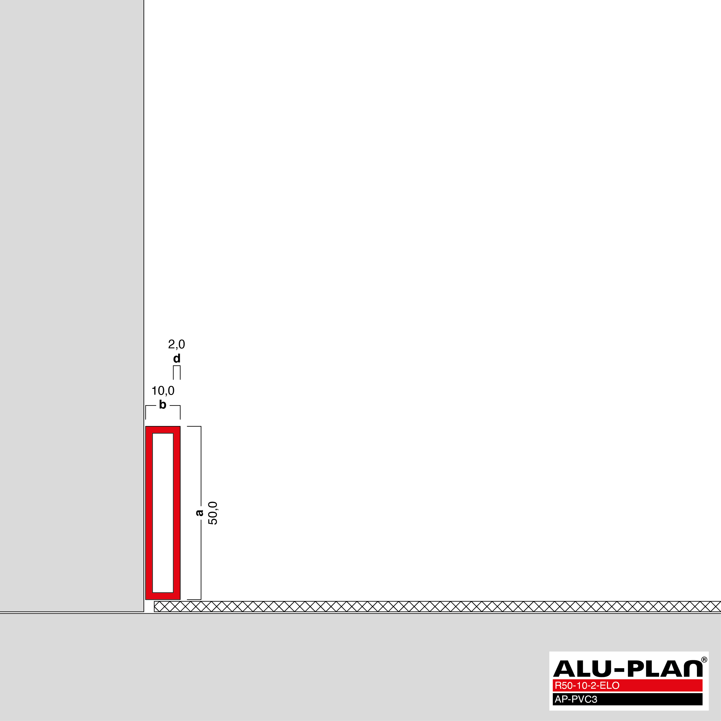 ALU-PLAN® Installation :: R50-10-2-ELO-AP-PVC3