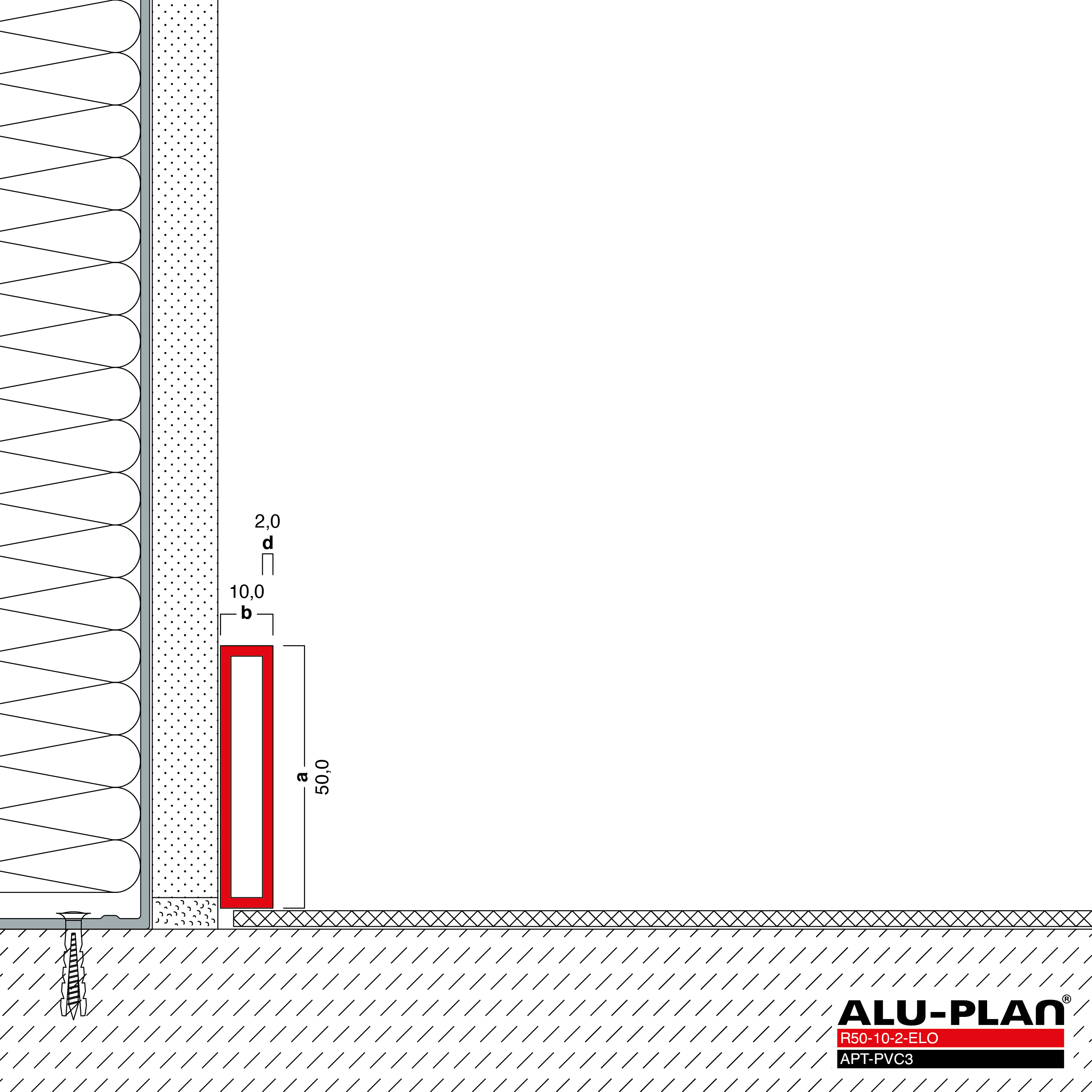 ALU-PLAN® Installation :: R50-10-2-ELO-APT-PVC3