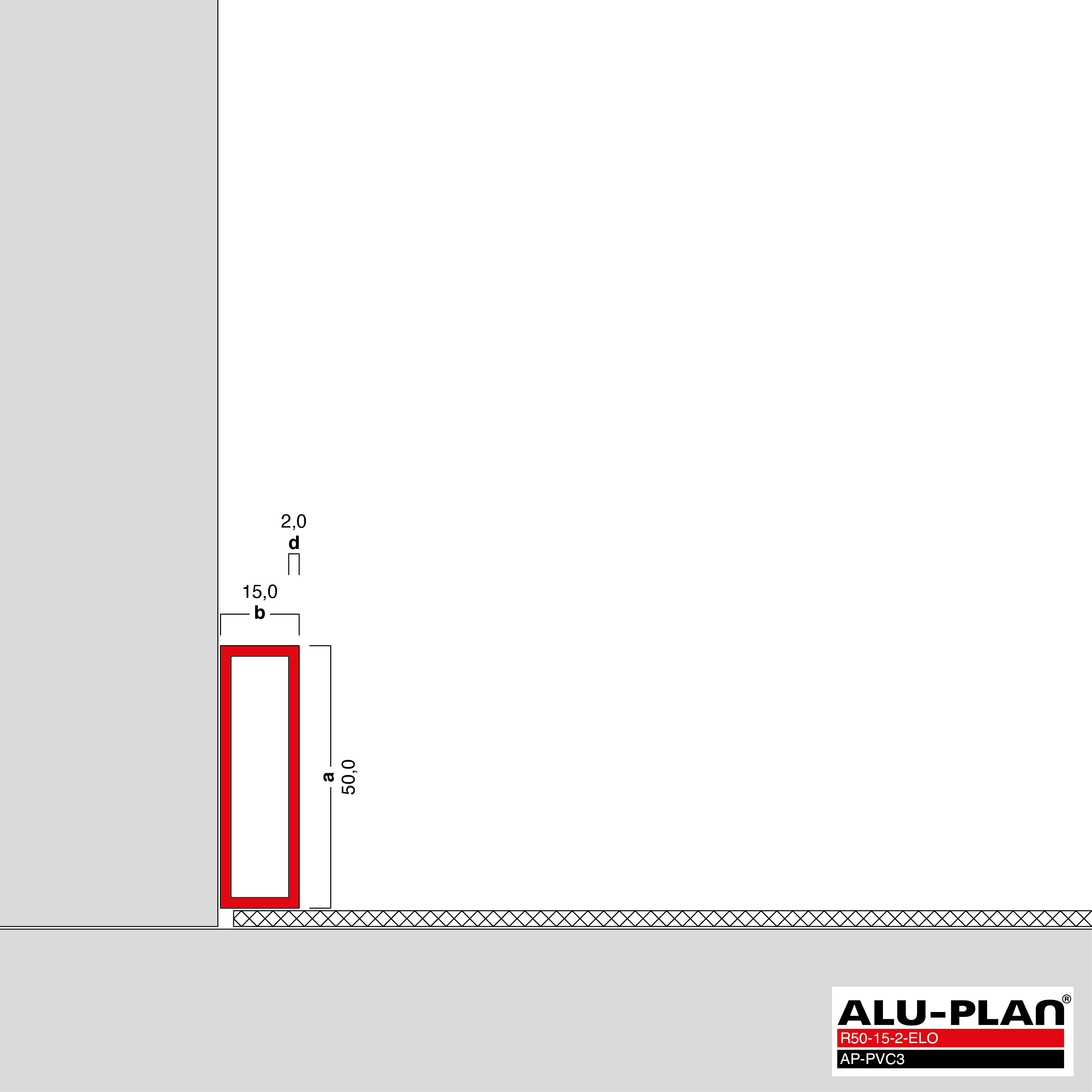 ALU-PLAN® Installation :: R50-15-2-ELO-AP-PVC3