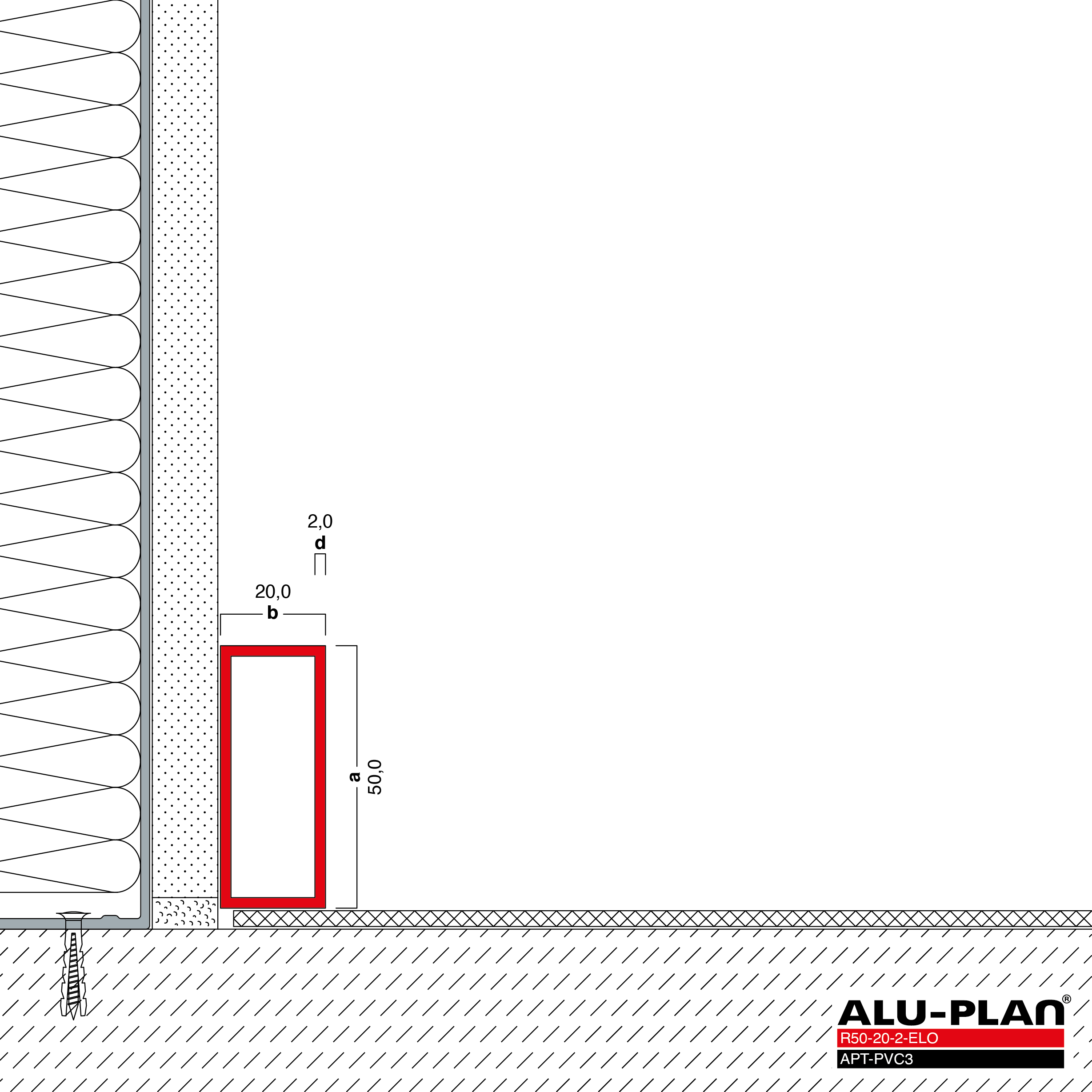 ALU-PLAN® Installation :: R50-20-2-ELO-APT-PVC3