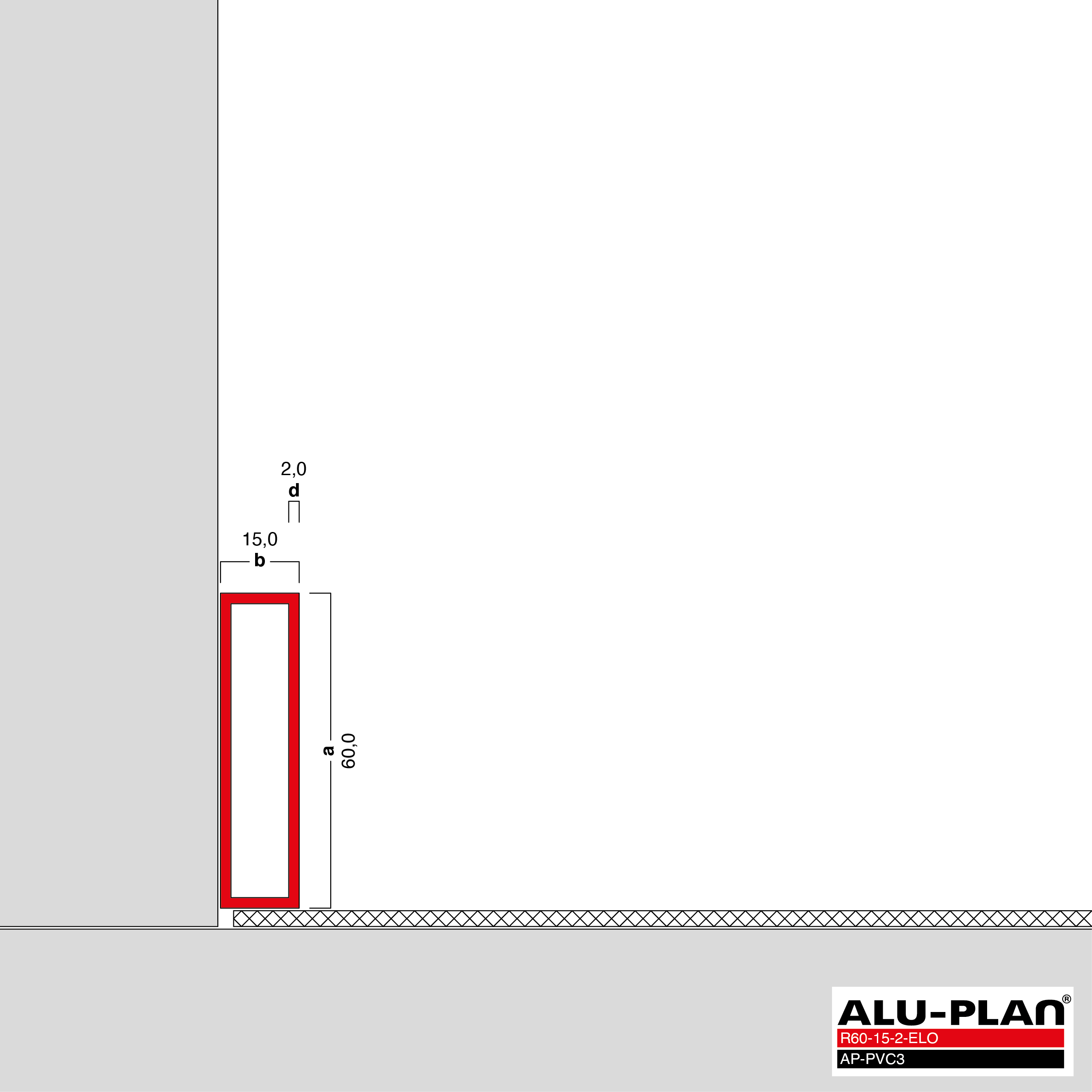 ALU-PLAN® Installation :: R60-15-2-ELO-AP-PVC3
