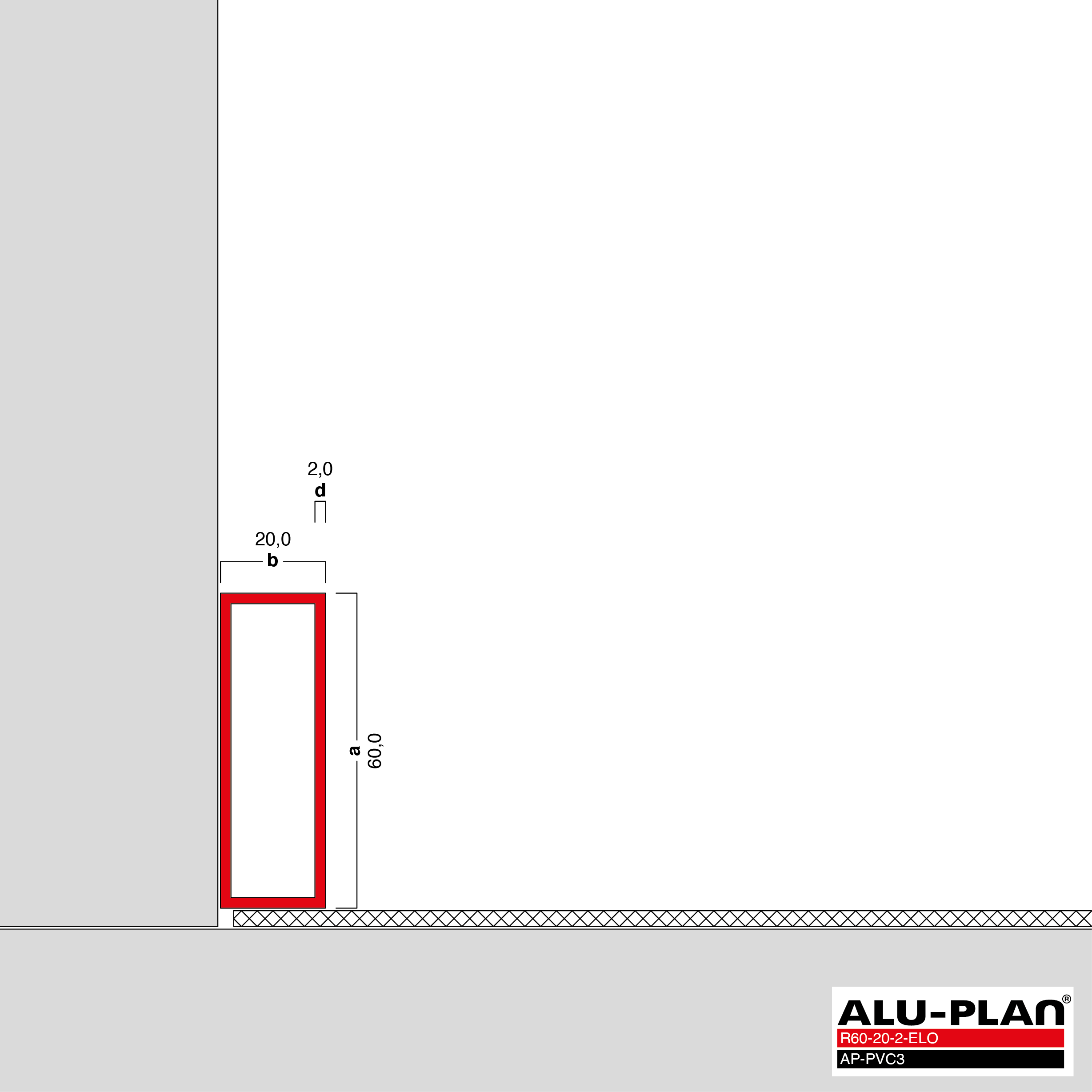 ALU-PLAN® Installation :: R60-20-2-ELO-AP-PVC3