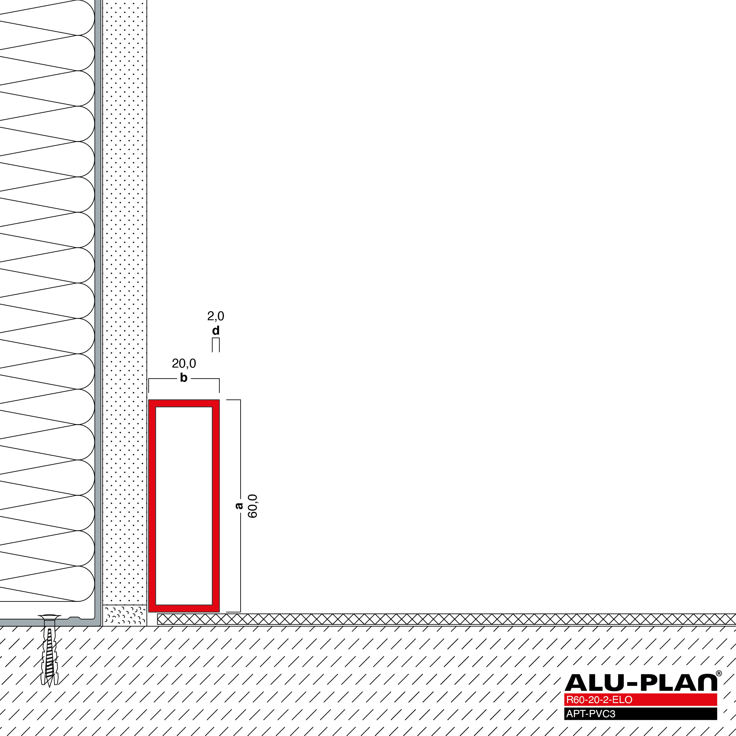 ALU-PLAN® Installation :: R60-20-2-ELO-APT-PVC3