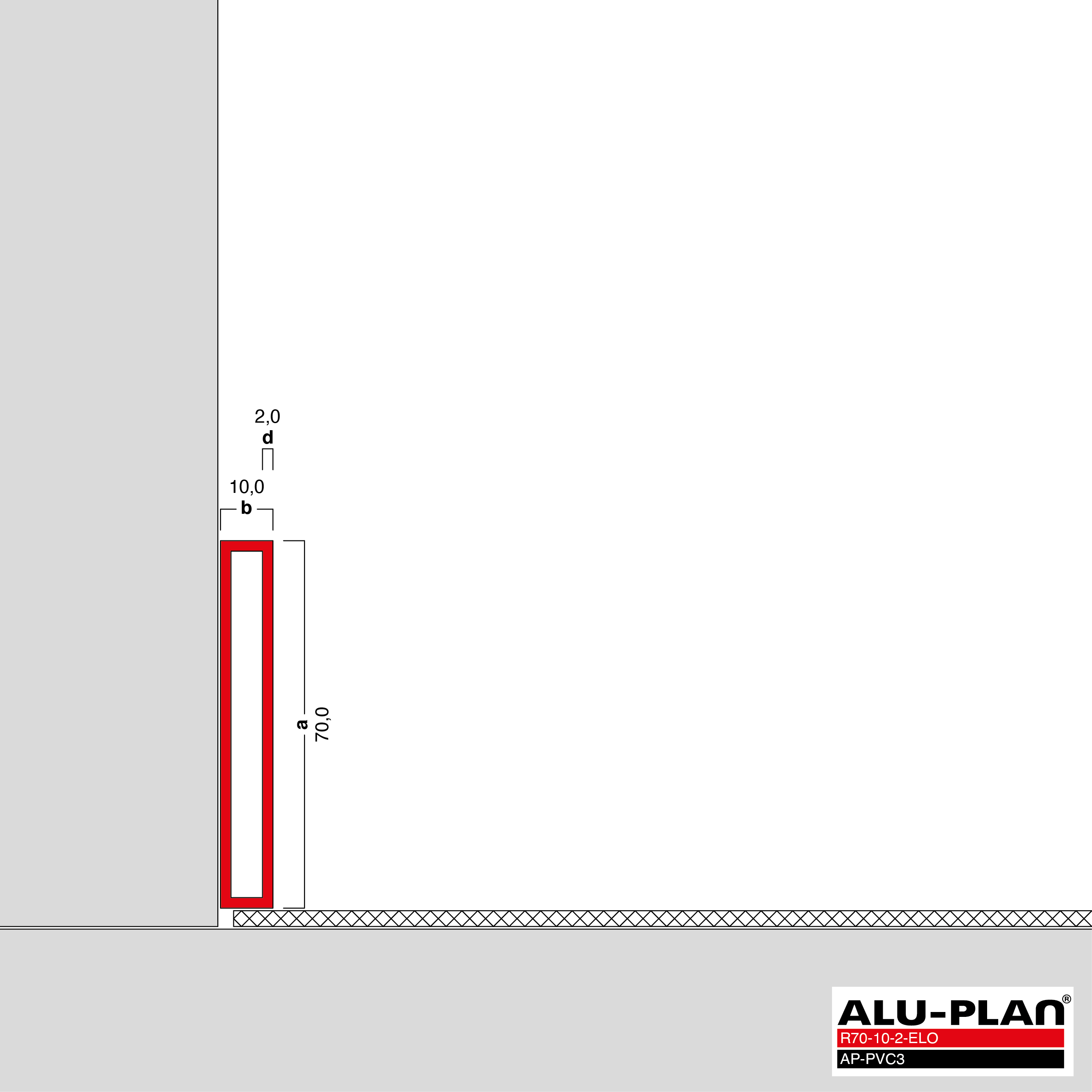 ALU-PLAN® Installation :: R70-10-2-ELO-AP-PVC3