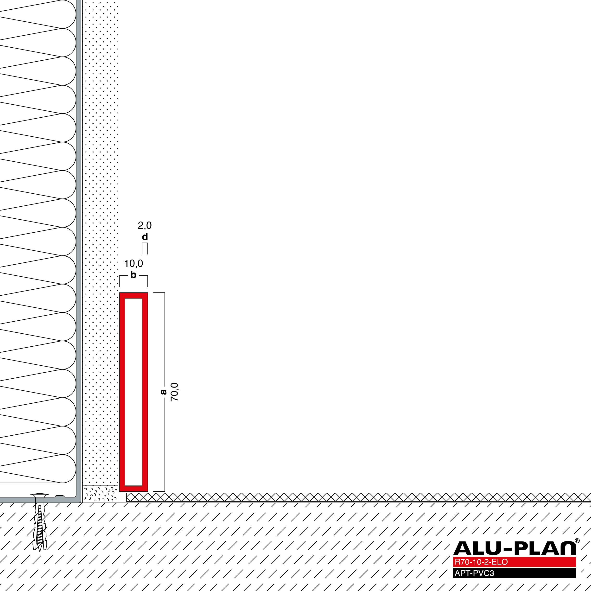 ALU-PLAN® Installation :: R70-10-2-ELO-APT-PVC3