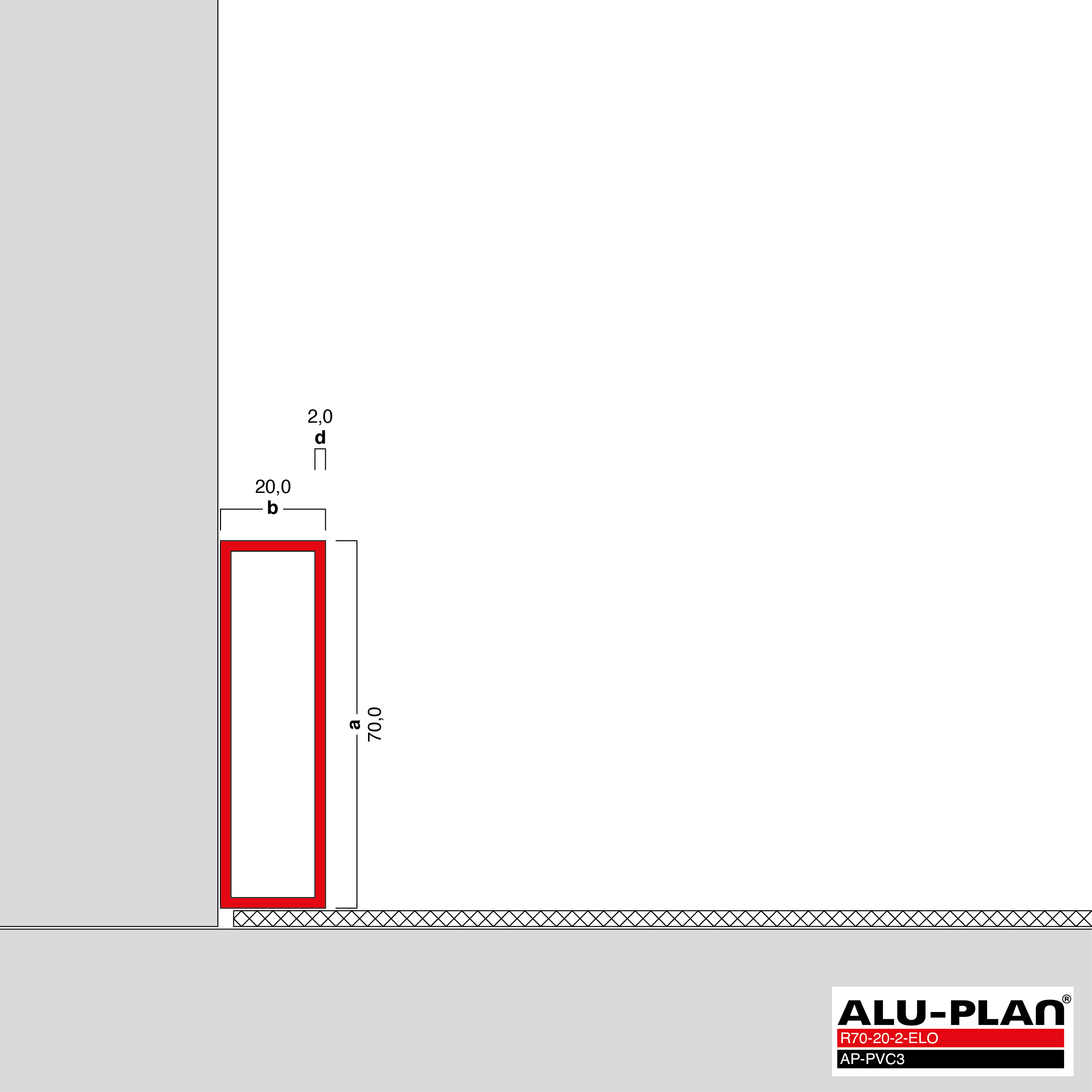 ALU-PLAN® Installation :: R70-20-2-ELO-AP-PVC3