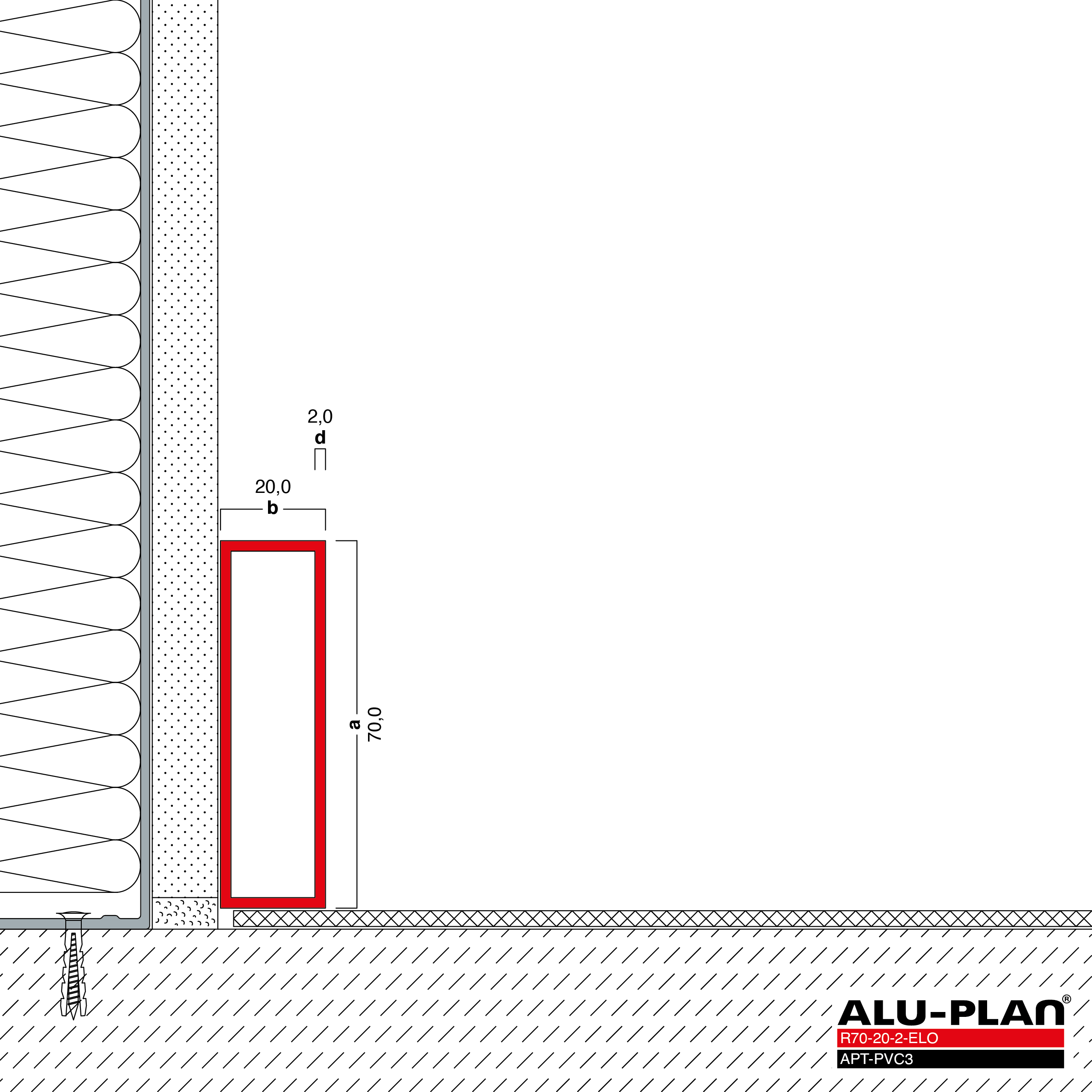 ALU-PLAN® Installation :: R70-20-2-ELO-APT-PVC3