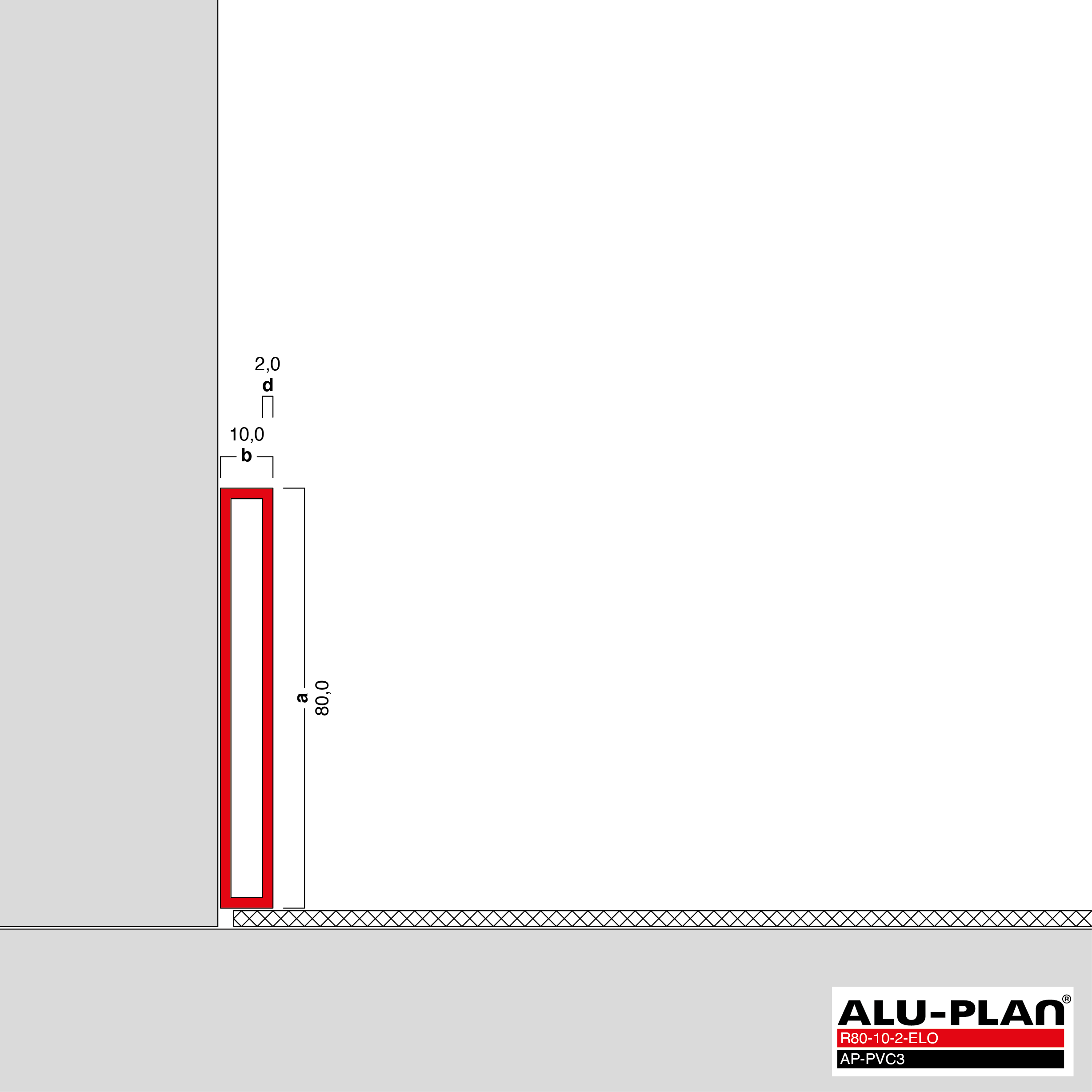 ALU-PLAN® Installation :: R80-10-2-ELO-AP-PVC3