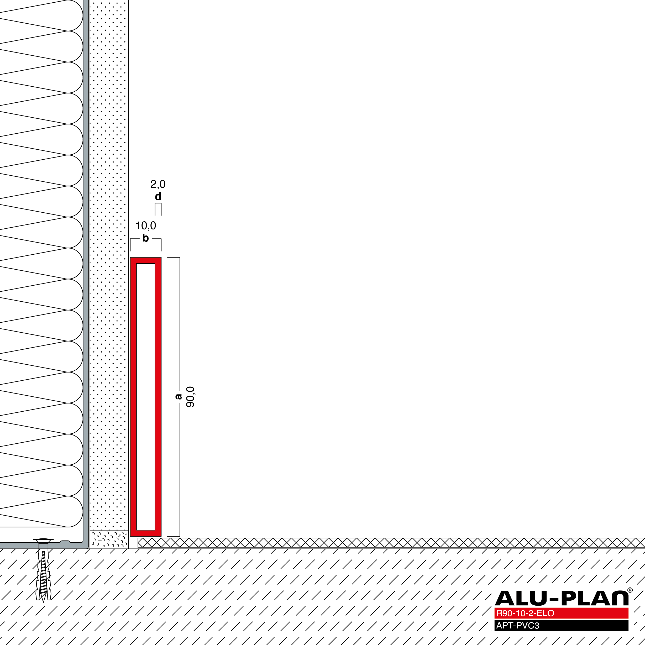 ALU-PLAN® Installation :: R90-10-2-ELO-APT-PVC3