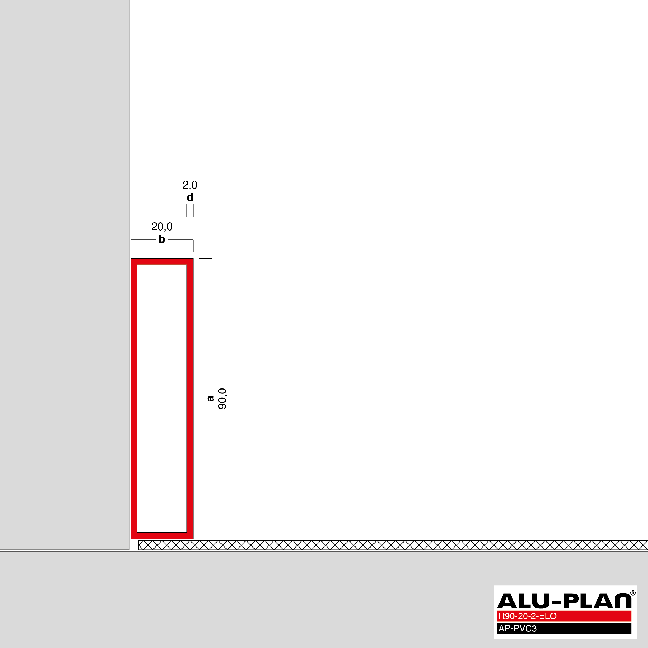 ALU-PLAN® Installation :: R90-20-2-ELO-AP-PVC3