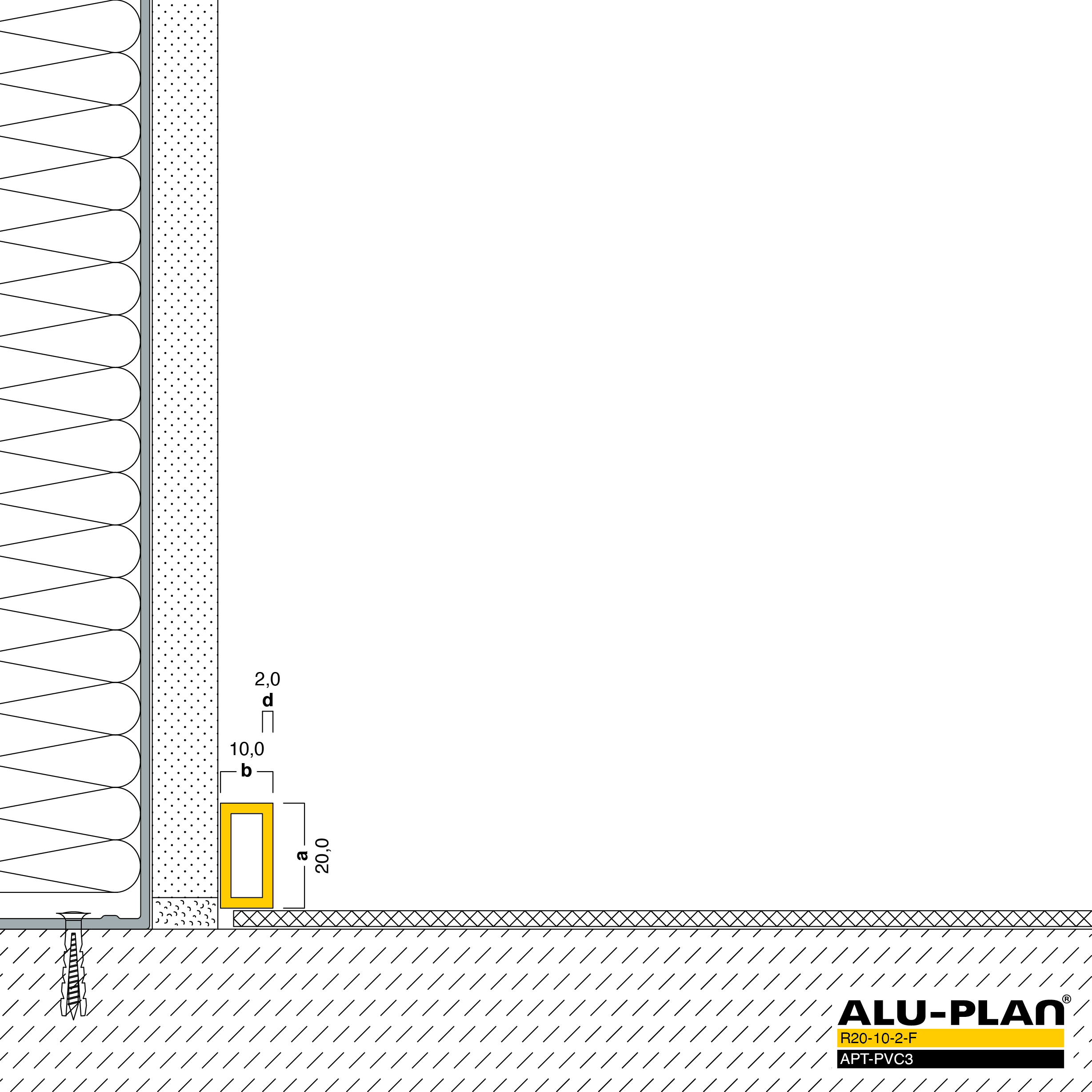 ALU-PLAN® Installation :: R20-10-2-F-APT-PVC3