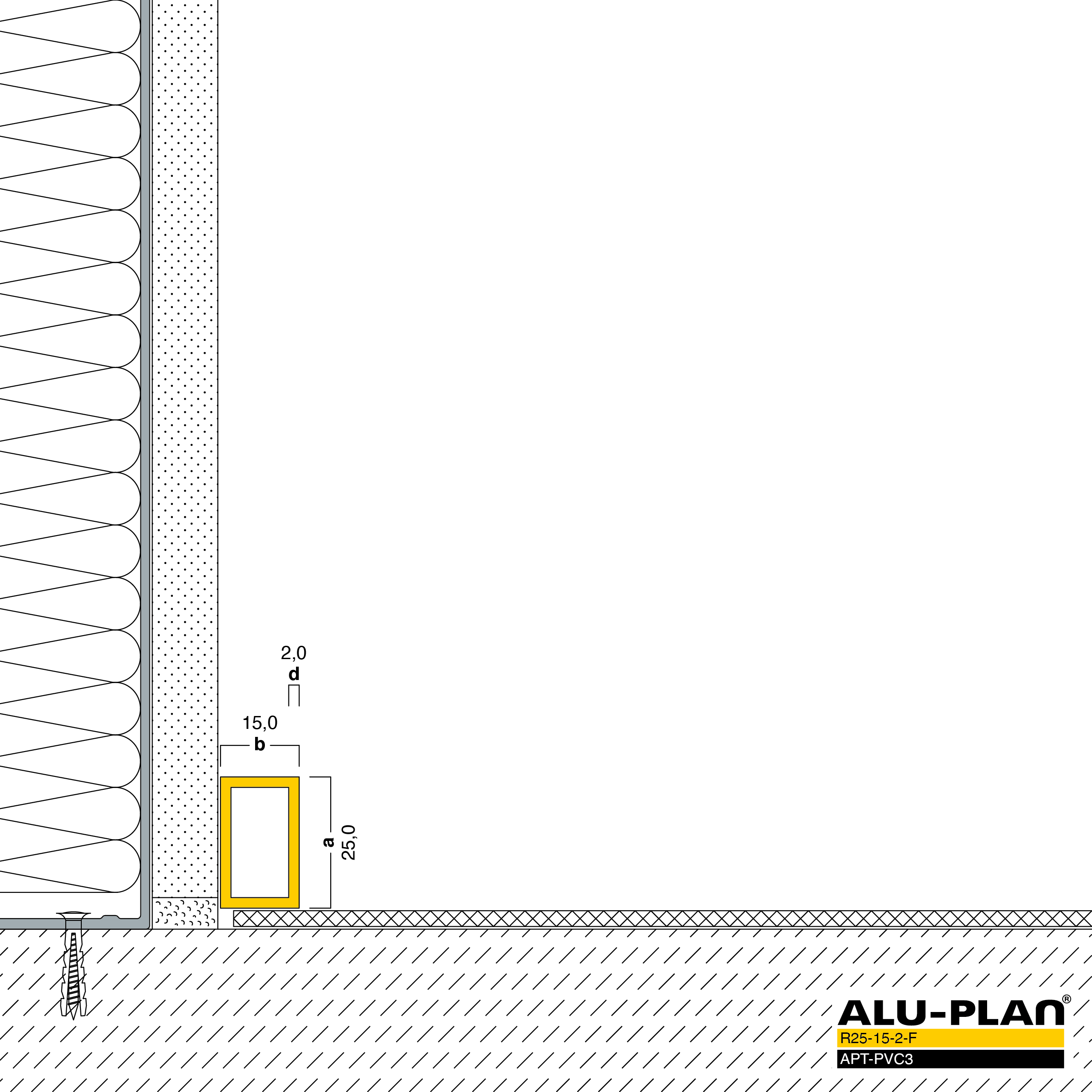 ALU-PLAN® Installation :: R25-15-2-F-APT-PVC3