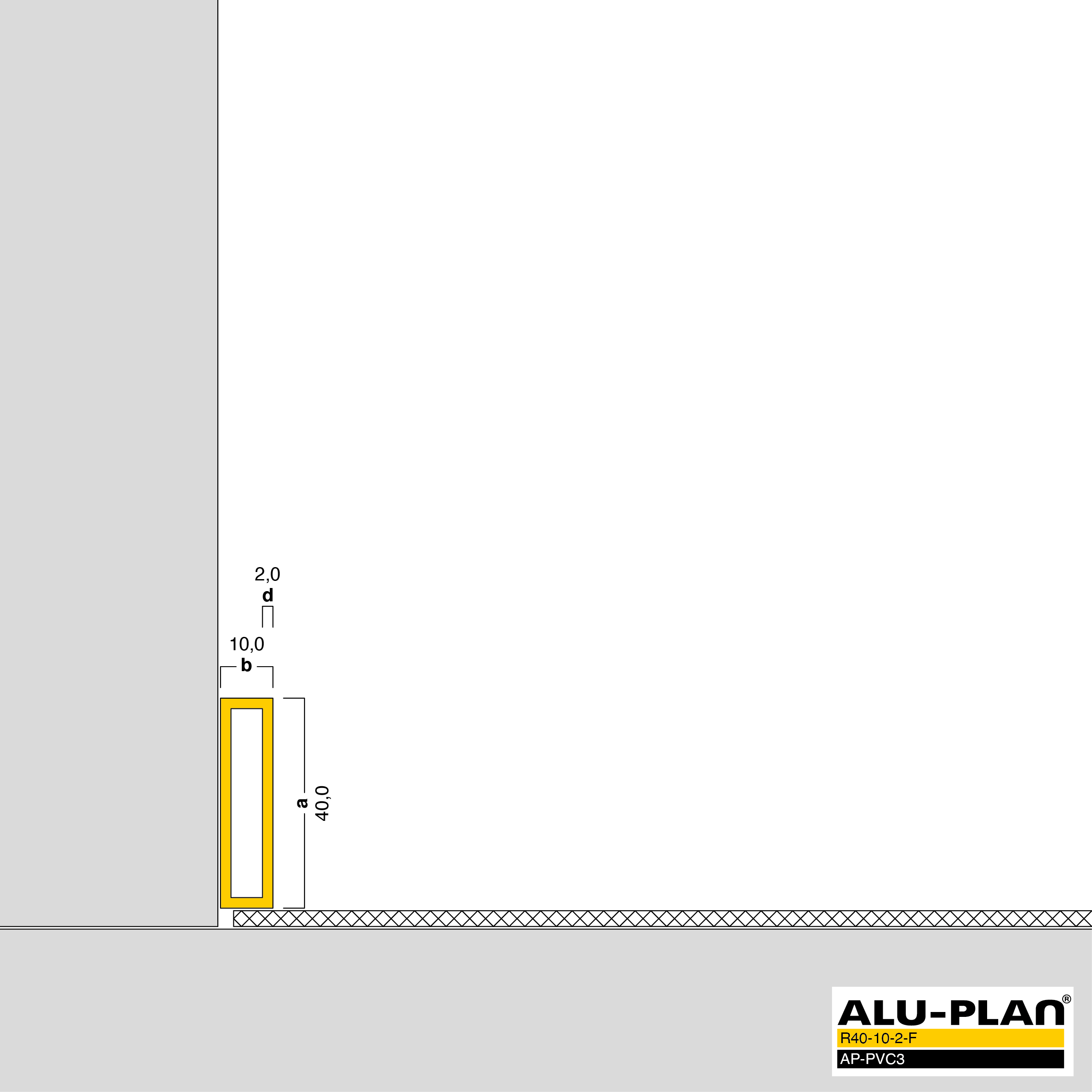 ALU-PLAN® Installation :: R40-10-2-F-AP-PVC3