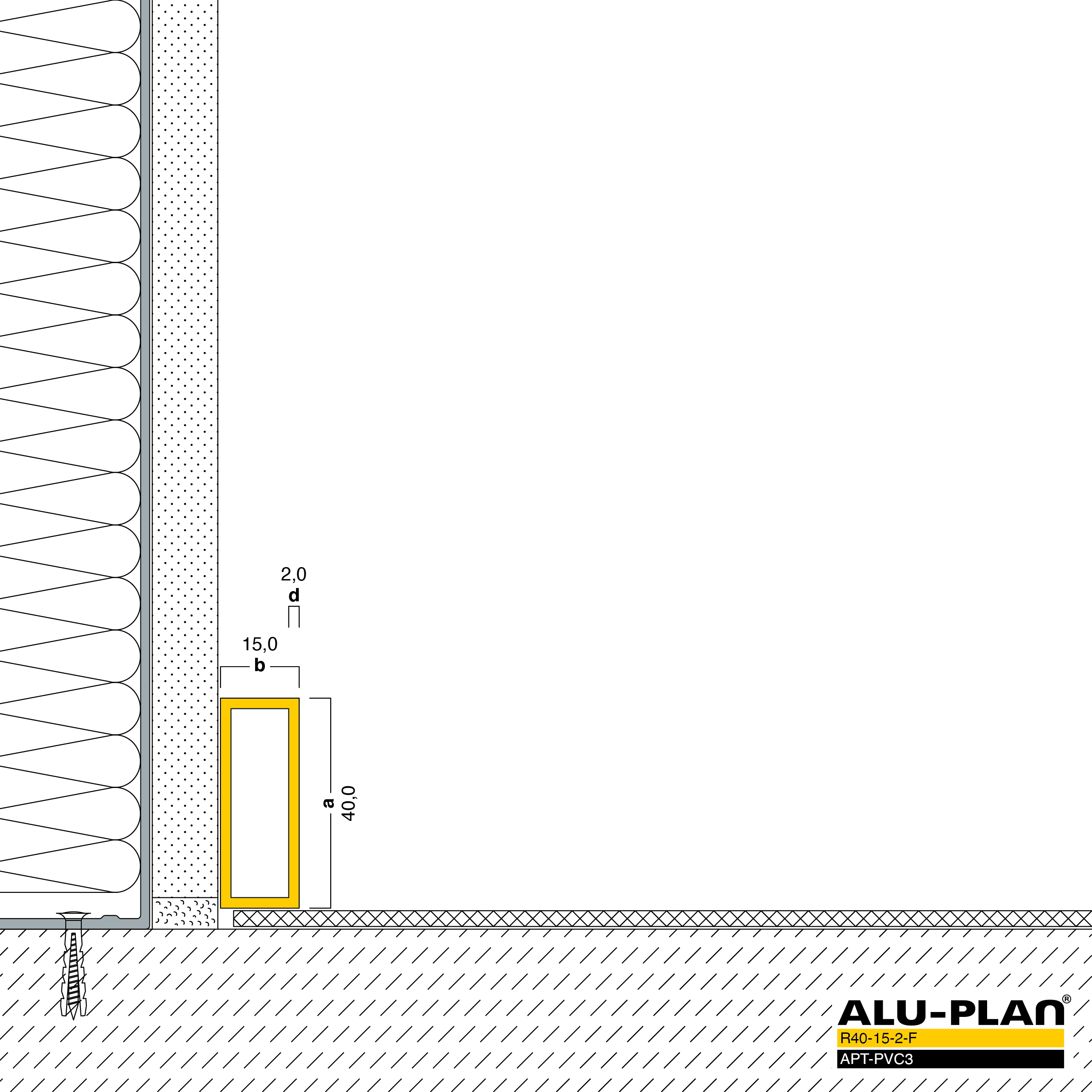 ALU-PLAN® Installation :: R40-15-2-F-APT-PVC3