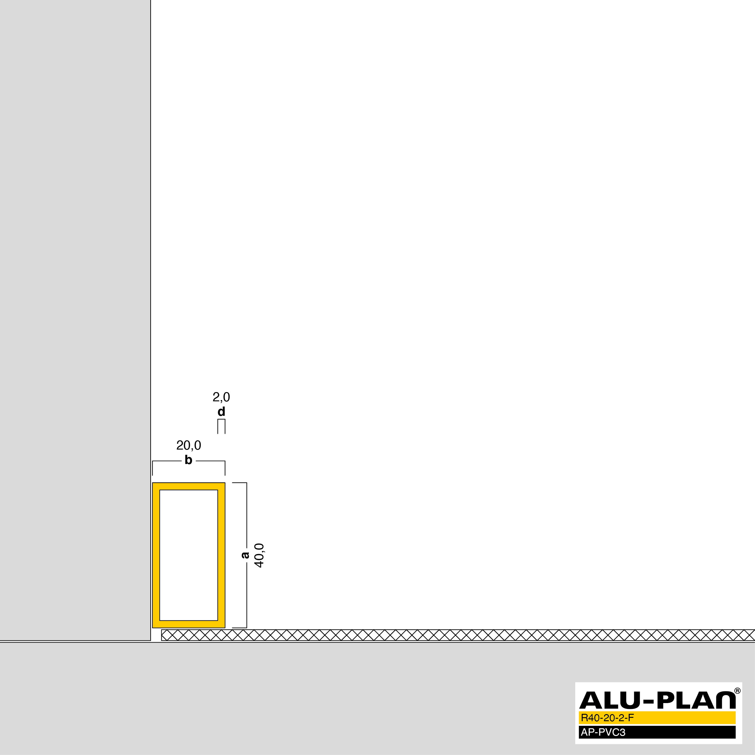 ALU-PLAN® Installation :: R40-20-2-F-AP-PVC3
