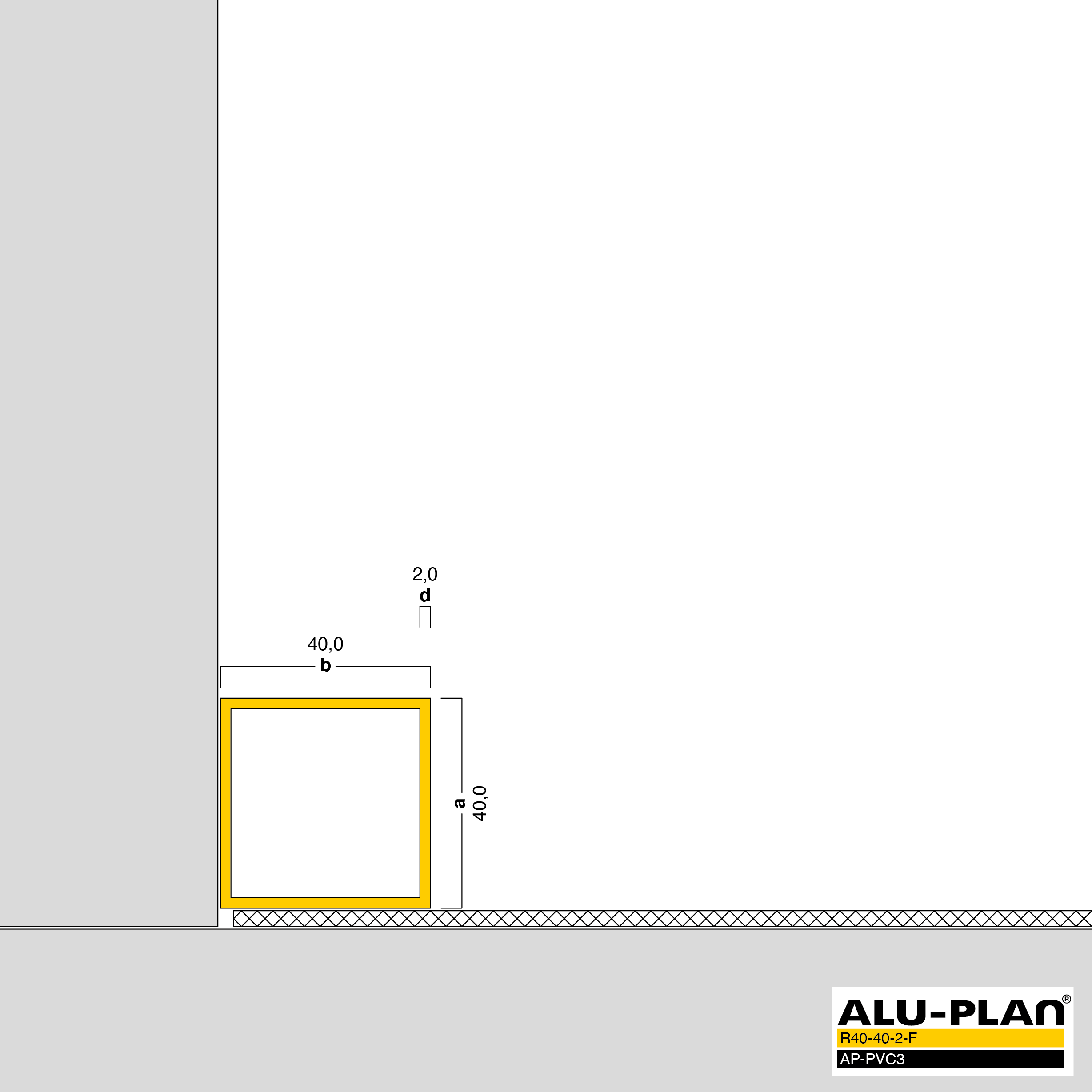 ALU-PLAN® Installation :: R40-40-2-F-AP-PVC3