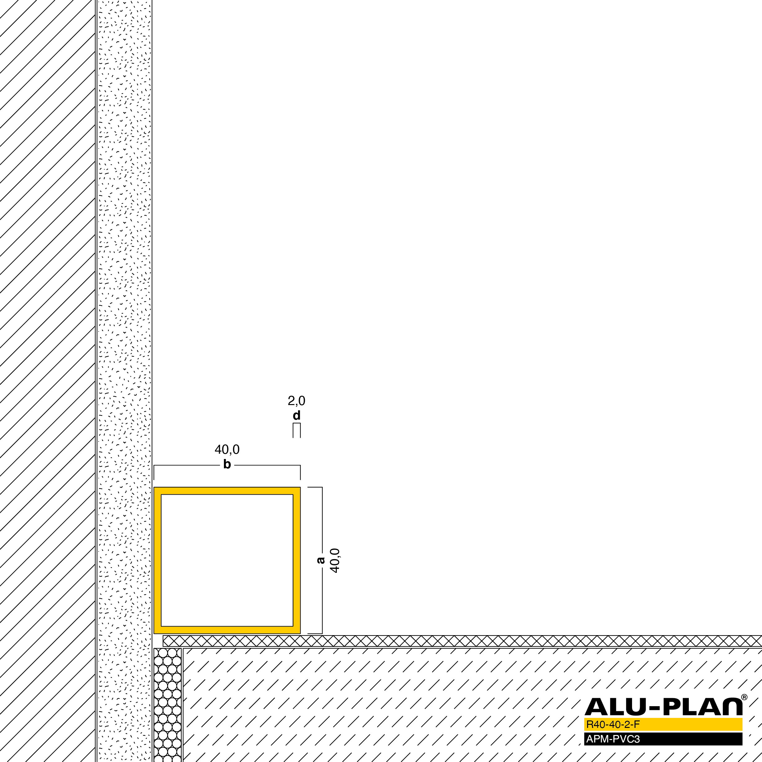 ALU-PLAN® Installation :: R40-40-2-F-APM-PVC3