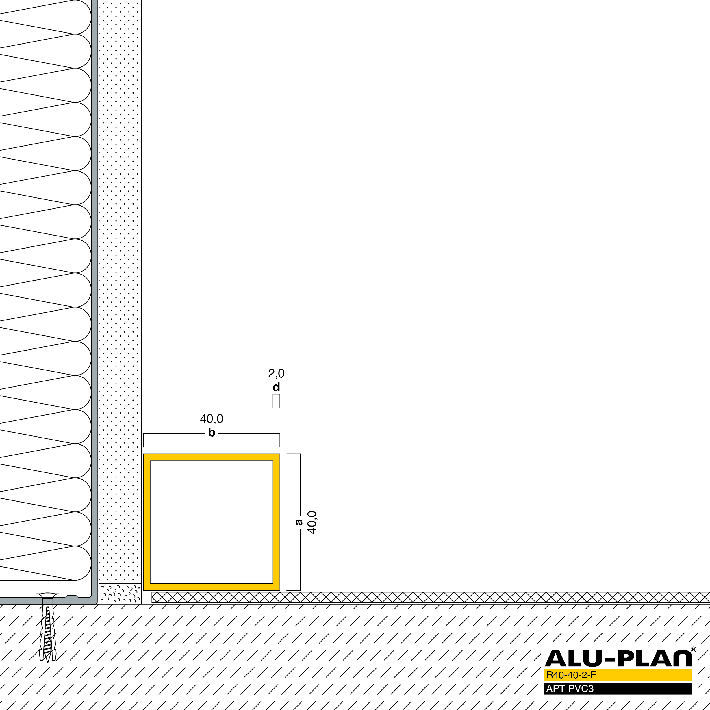 ALU-PLAN® Installation :: R40-40-2-F-APT-PVC3