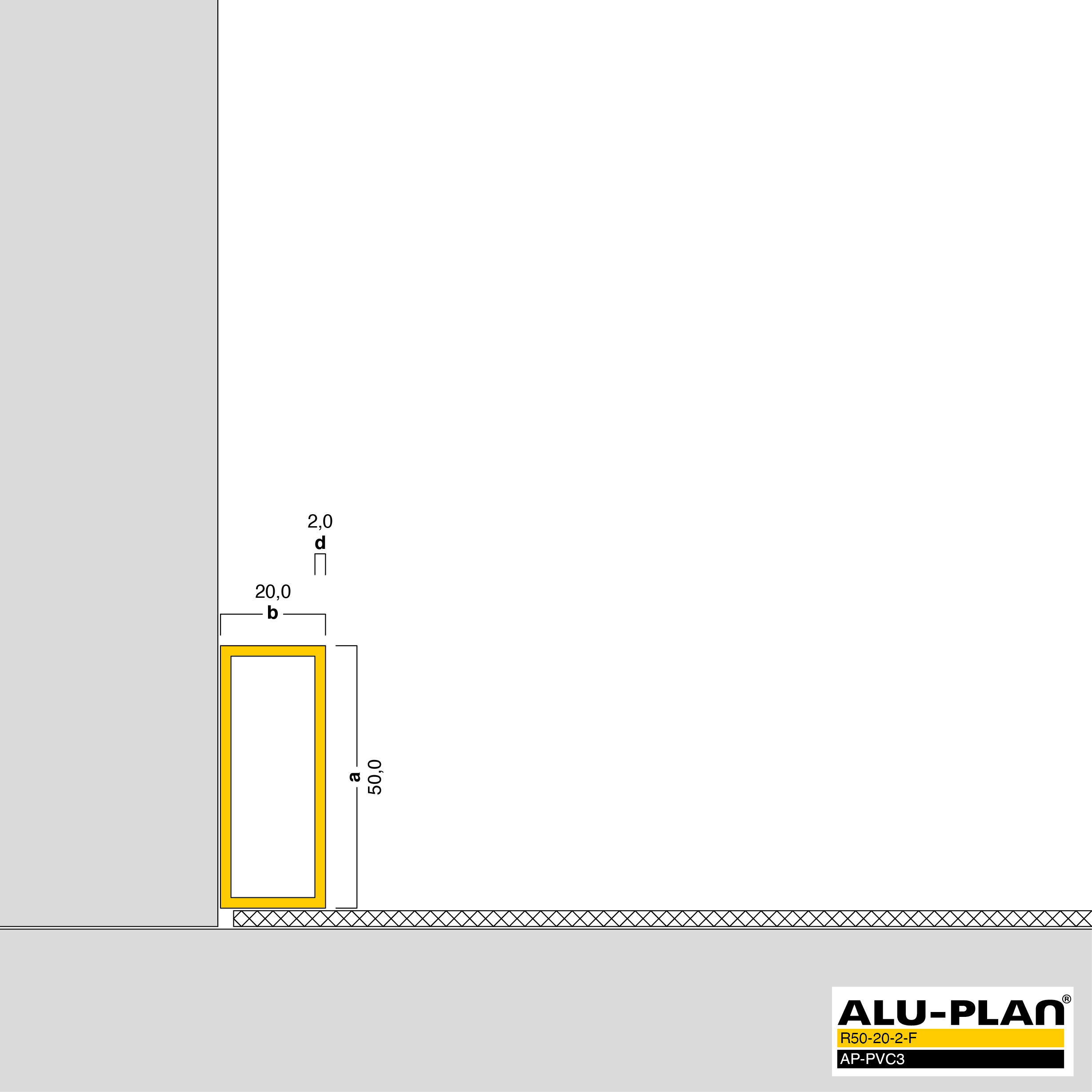 ALU-PLAN® Installation :: R50-20-2-F-AP-PVC3