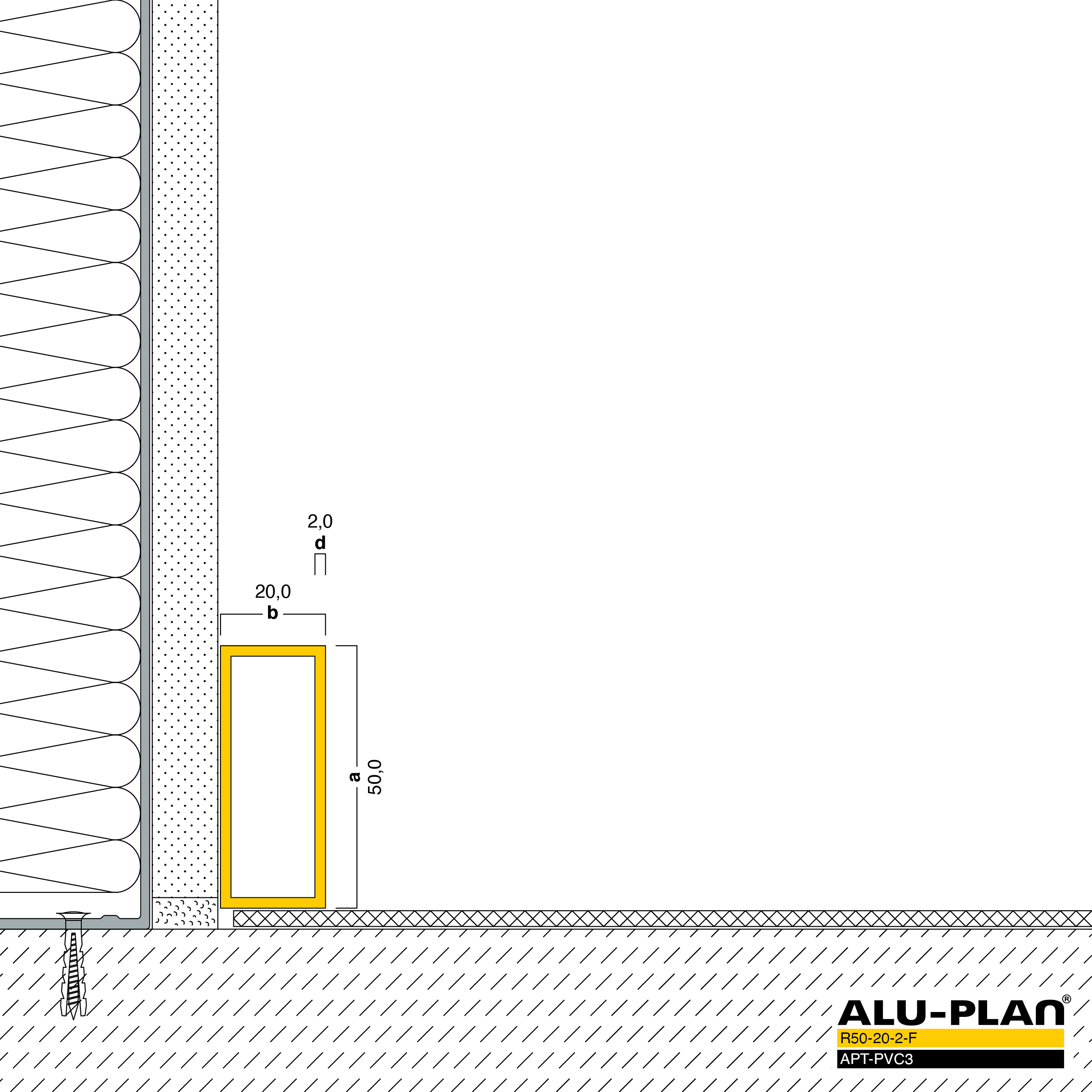 ALU-PLAN® Installation :: R50-20-2-F-APT-PVC3