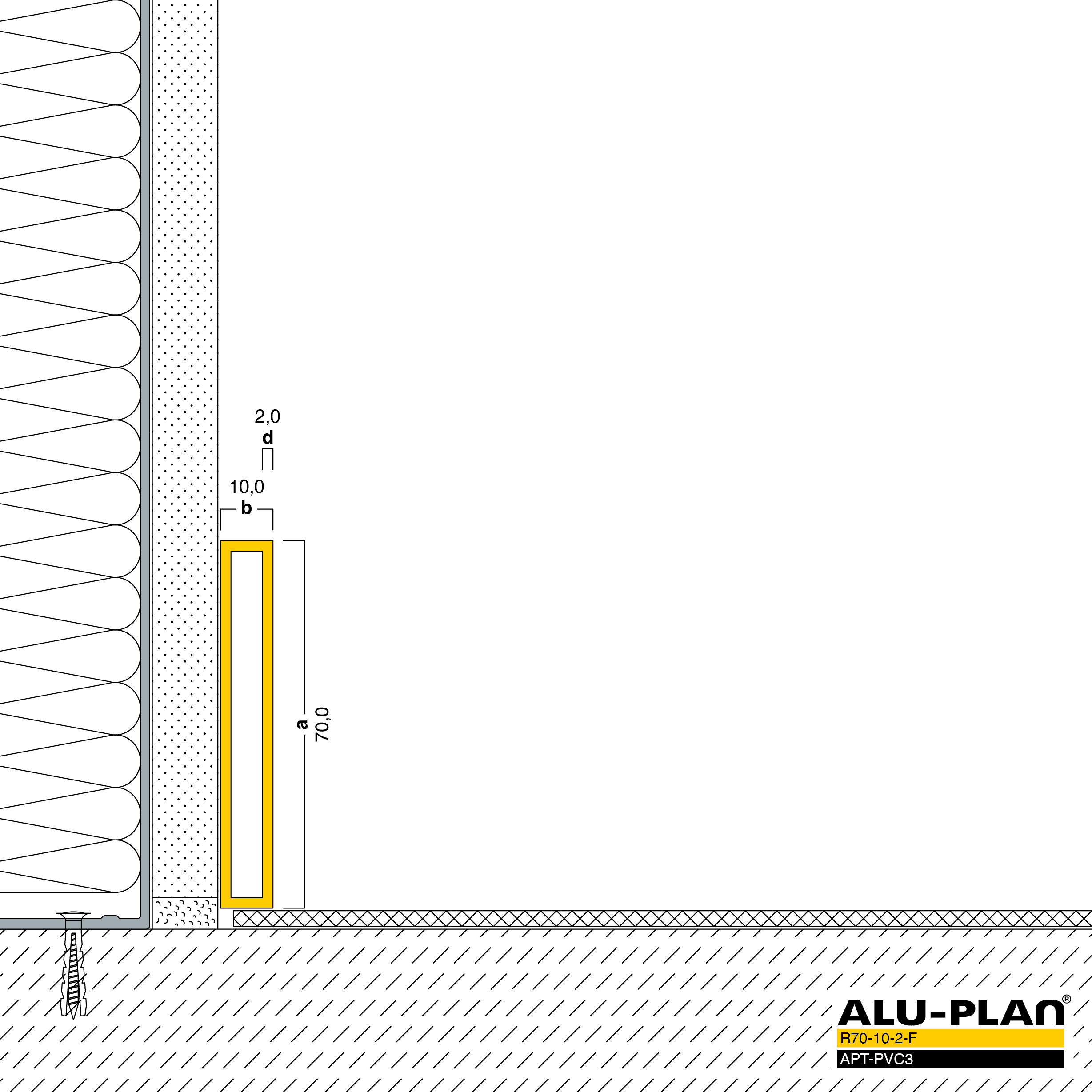 ALU-PLAN® Installation :: R70-10-2-F-APT-PVC3