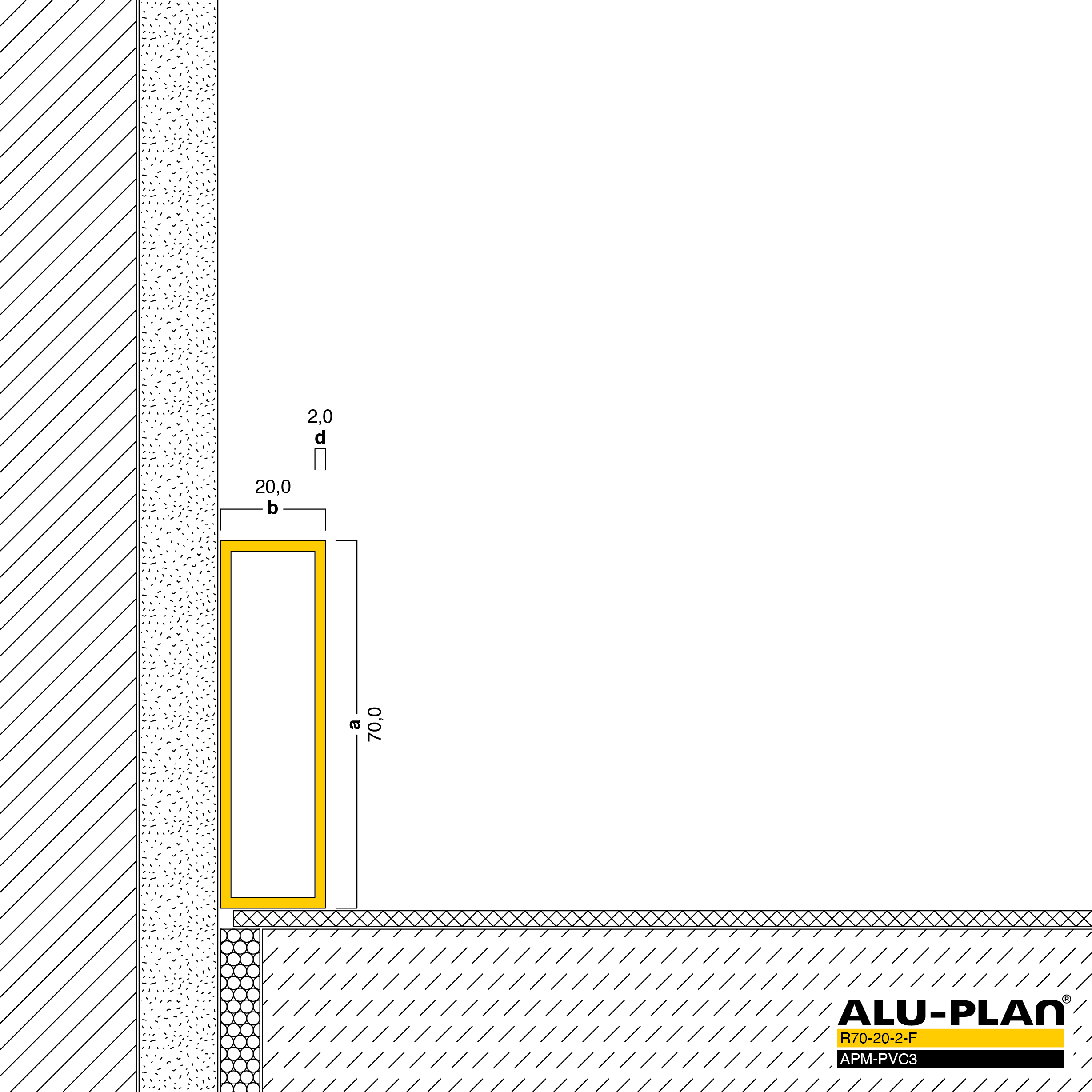 ALU-PLAN® Installation :: R70-20-2-F-APM-PVC3