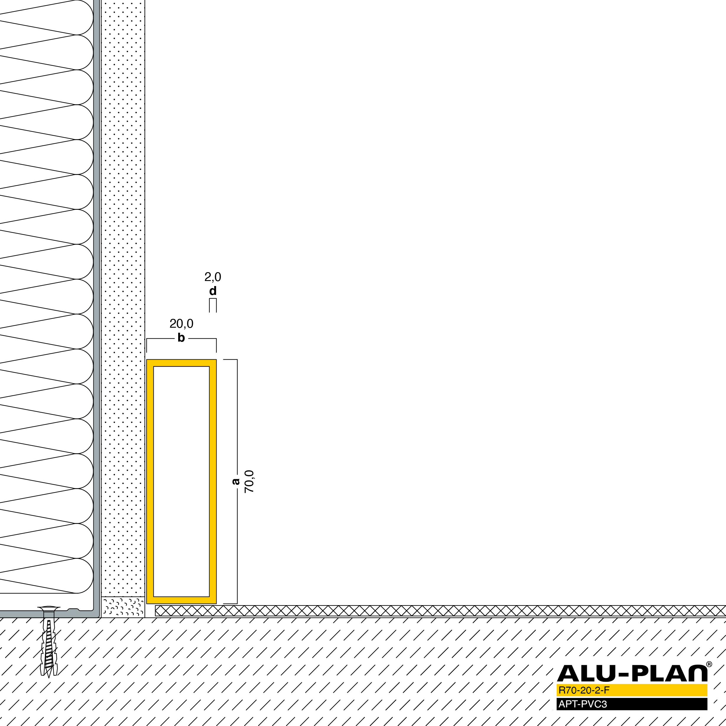 ALU-PLAN® Installation :: R70-20-2-F-APT-PVC3