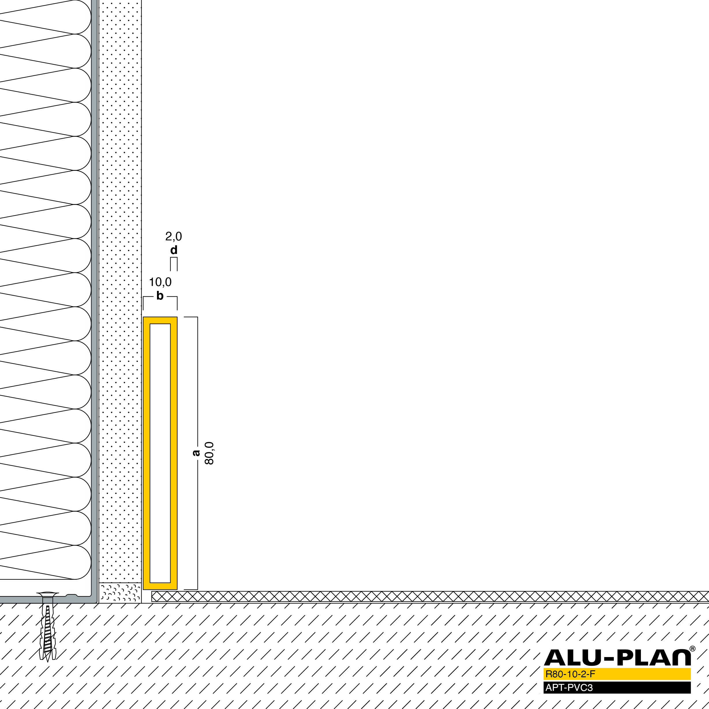 ALU-PLAN® Installation :: R80-10-2-F-APT-PVC3