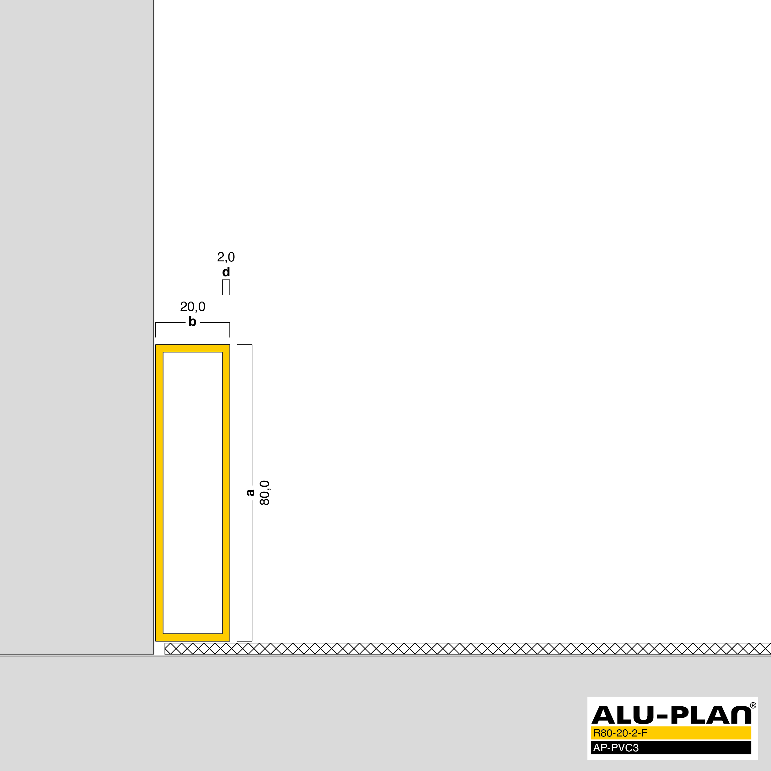 ALU-PLAN® Installation :: R80-20-2-F-AP-PVC3